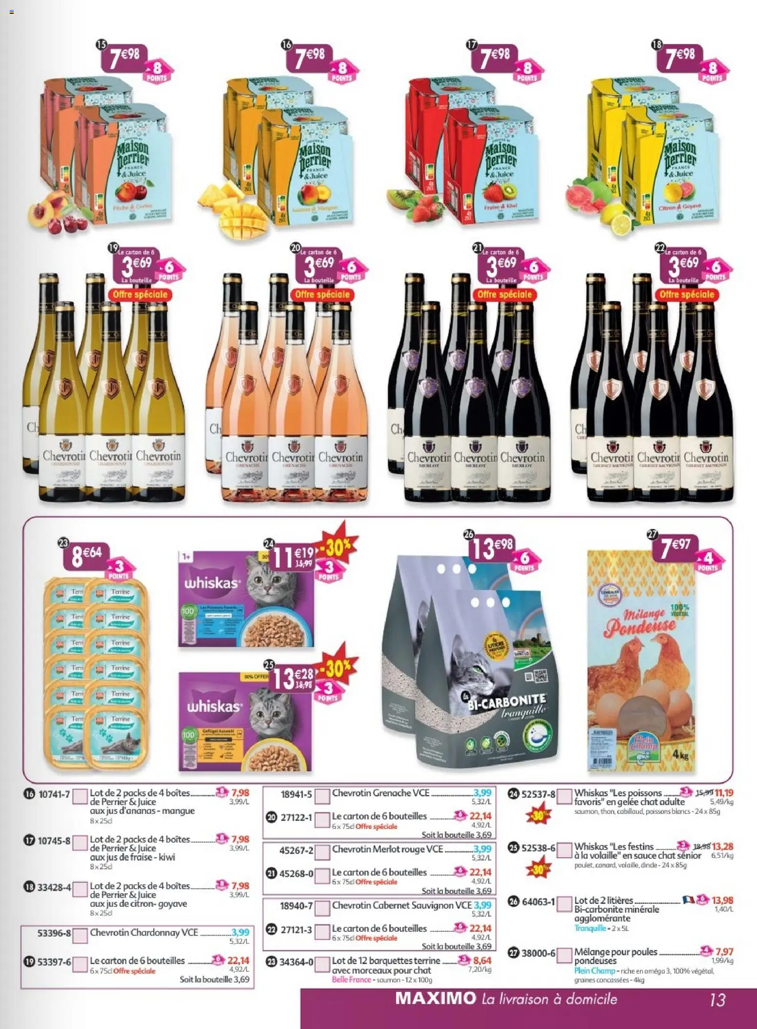 {H1} | Page: 13 | Produits: Citron, Fraise, Jus, Kiwi