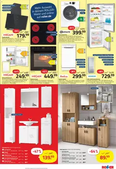 Roller Prospekt ab 23.08.2026 gültig | Seite: 9 | Produkte: Geschirrspüler, Spiegel, Waschmaschine, Spiegelschrank