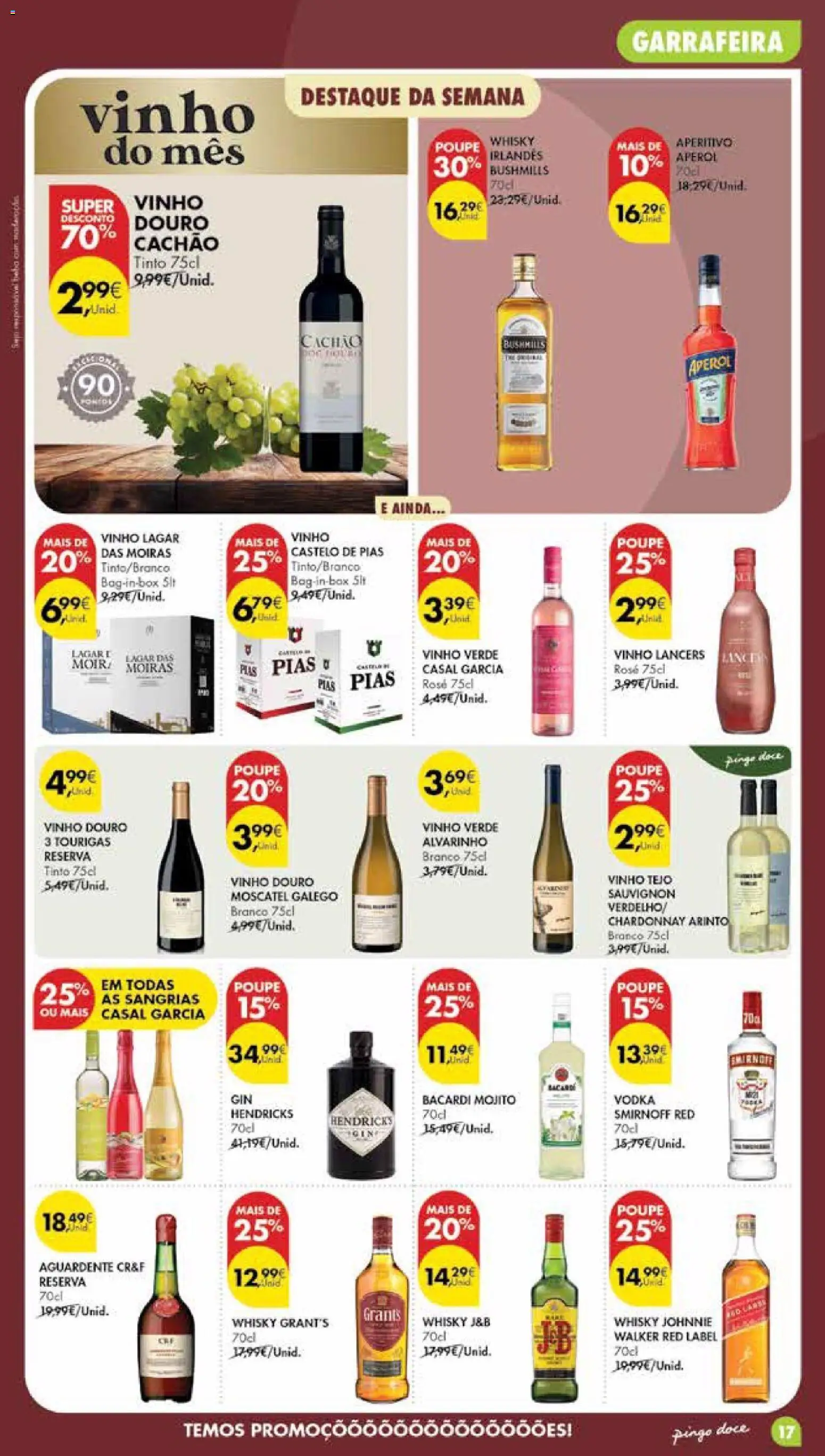 Pingo Doce Poupe Esta Semana Madeira │ válido de 08/09/2026 | Página: 17 | Produtos: Whisky, Whisky Grant's, Aperol, Bacardi