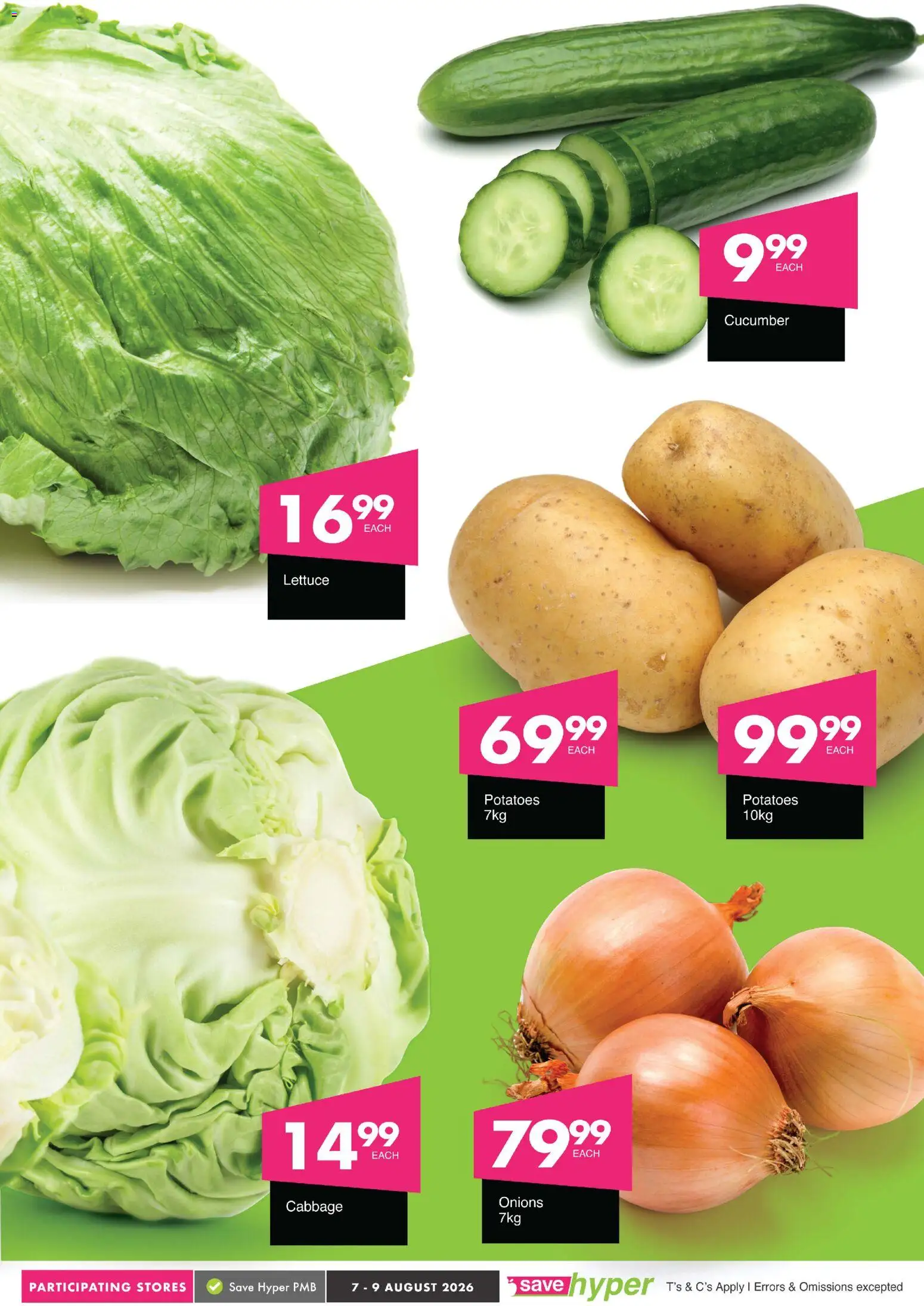New Save catalogue – valid from 07/08/2026 | Page: 2 | Products: Potatoes, Onions, Lettuce