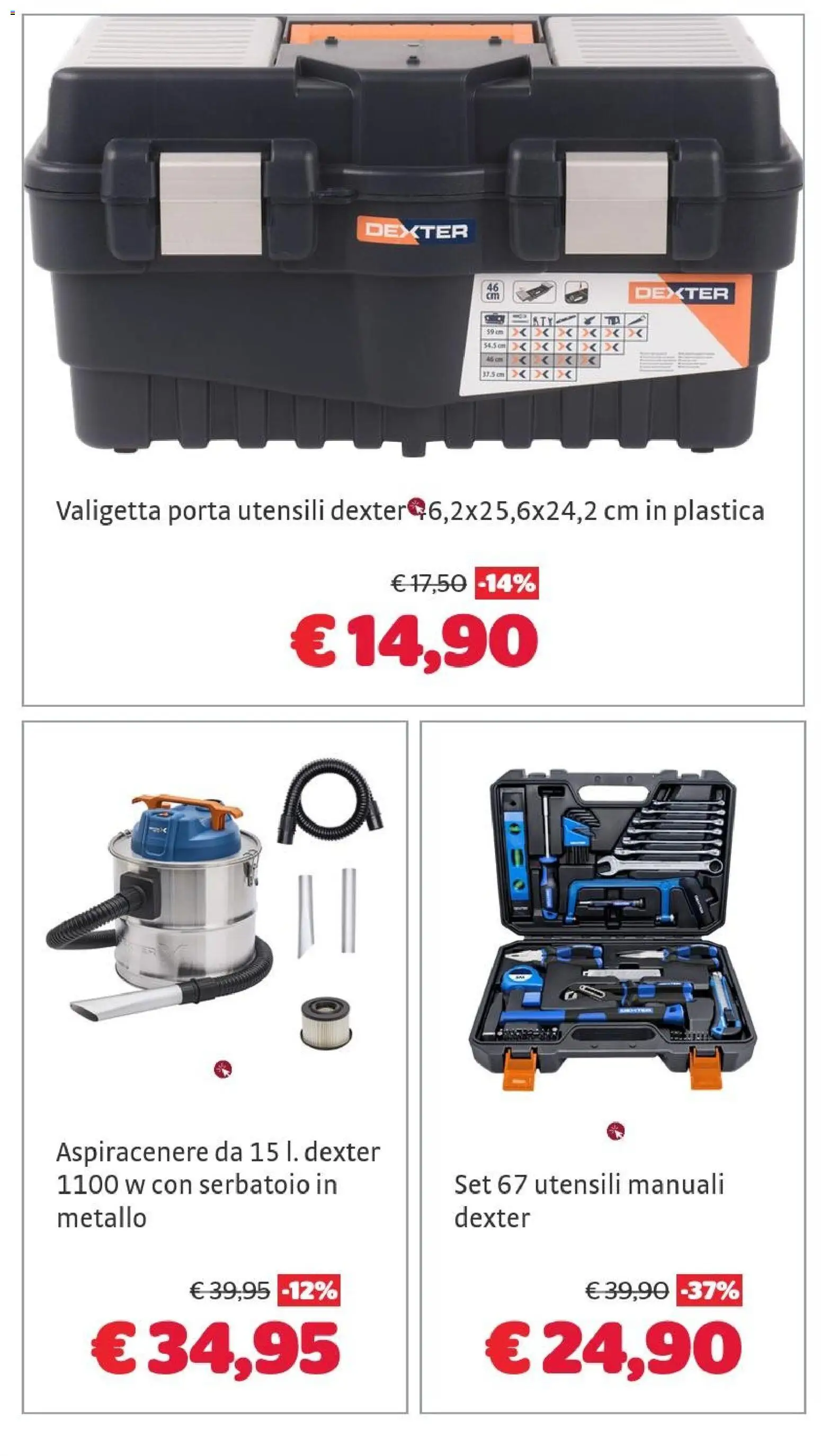 Volantino Brico Center del 07/10/2026 | Pagina: 16 | Prodotti: Porta, Aspiracenere, Utensili manuali, Valigetta