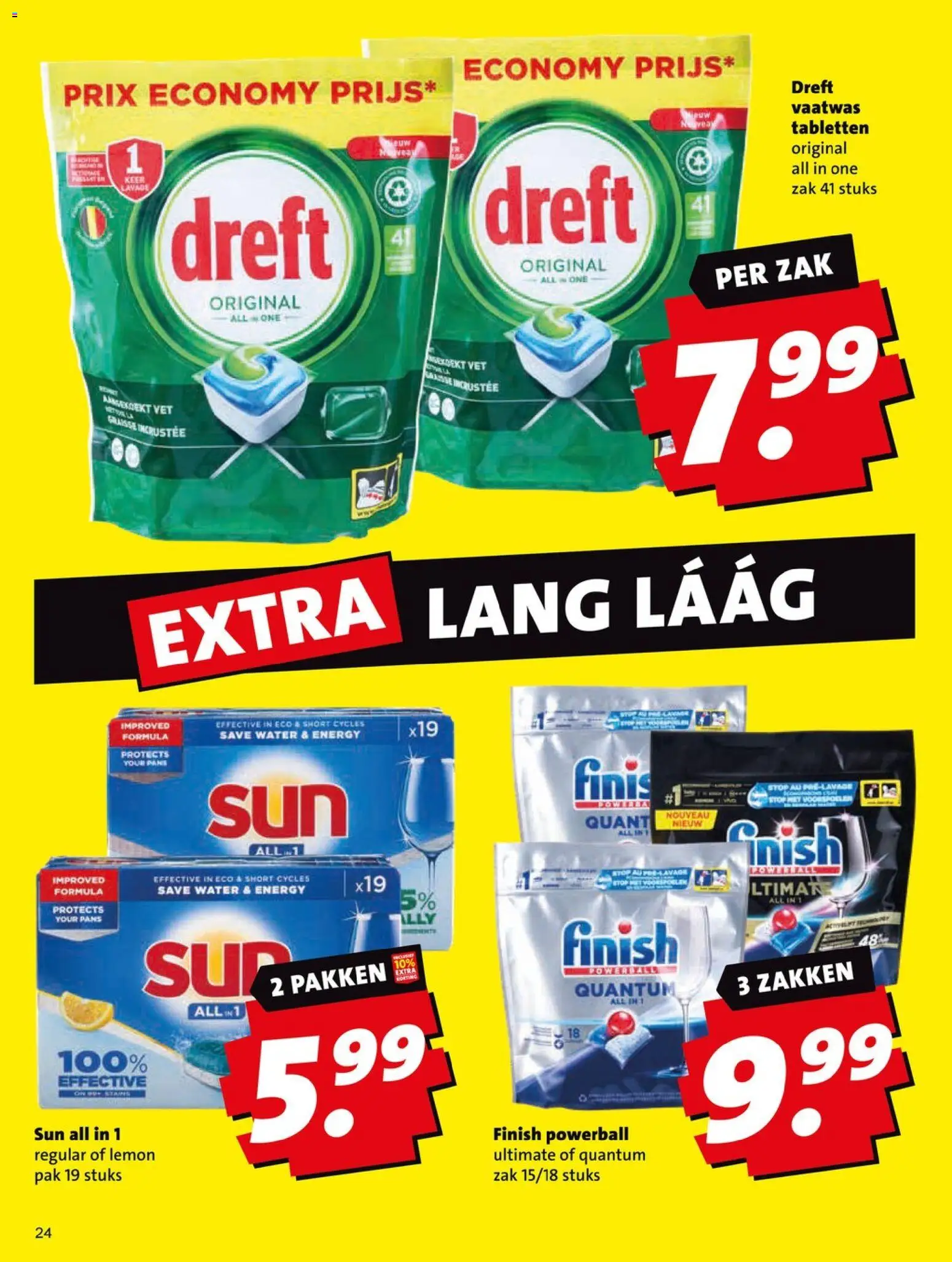 {H1} | Pagina: 24 | Producten: Vaatwas tabletten, Zak, Festék