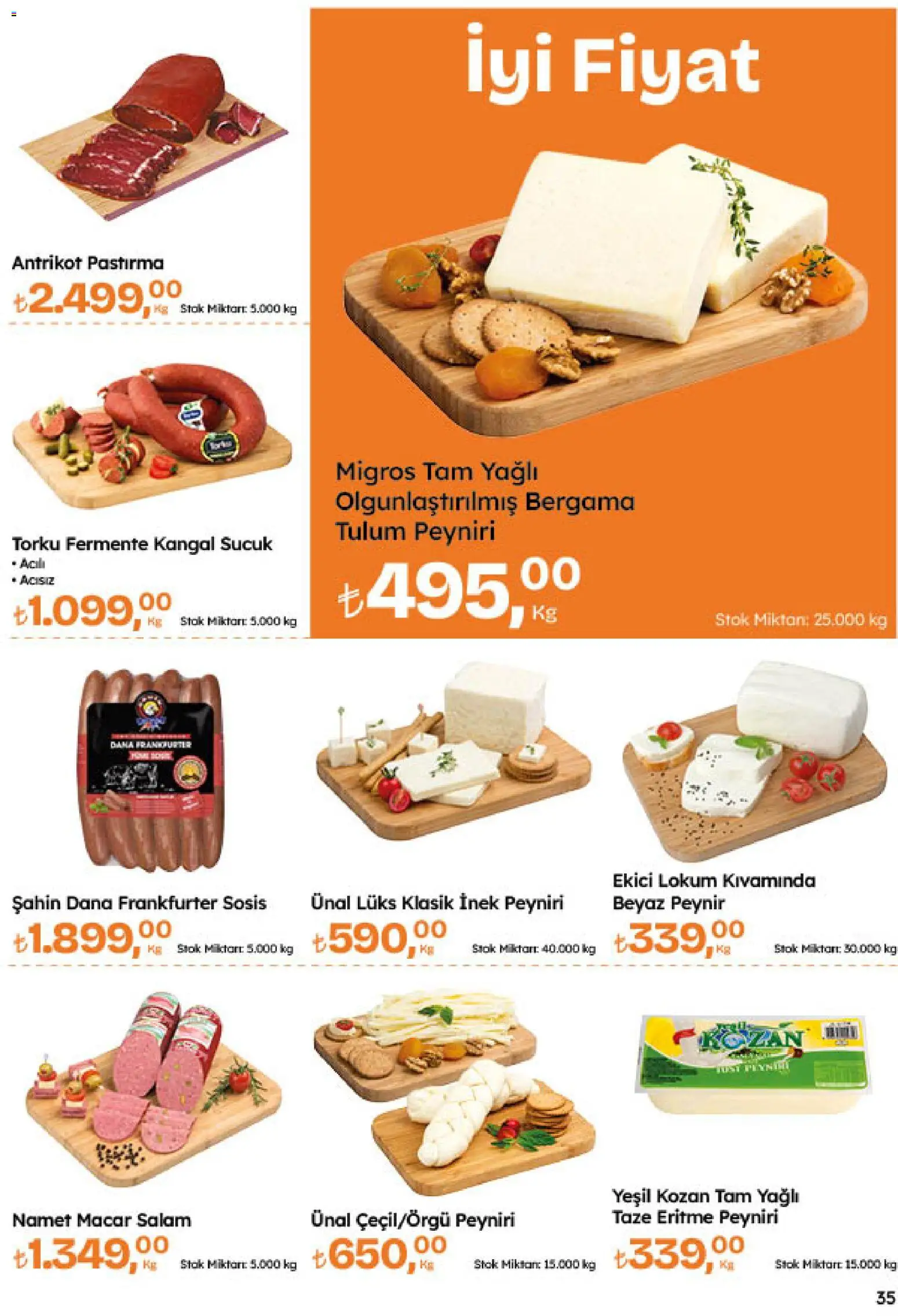 Migros Katalog - 5M Migroskop Dijital - 20 Ağustos 2026 tarihinden itibaren geçerlidir | Sayfa: 35 | Ürünler: Peynir, Tulum, Sosis, Sucuk