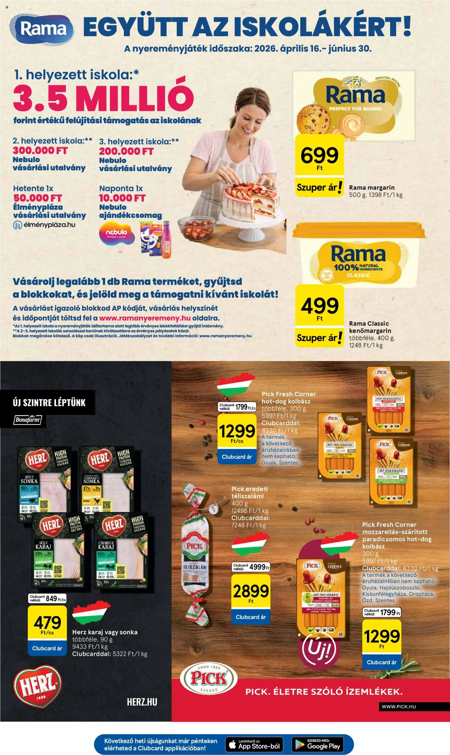 Tesco akciós ujság - amely érvényes a következő dátumtól: 04.06.2026 | Oldal: 19 | Termékek: Kolbász, Pick, Margarin, Csirkemell
