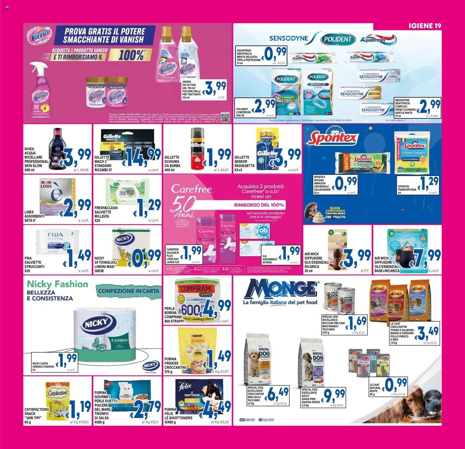 Volantino DEM del 20.05.2026 | Pagina: 19 | Prodotti: Dentifricio, Manzo, Acqua, Salsa