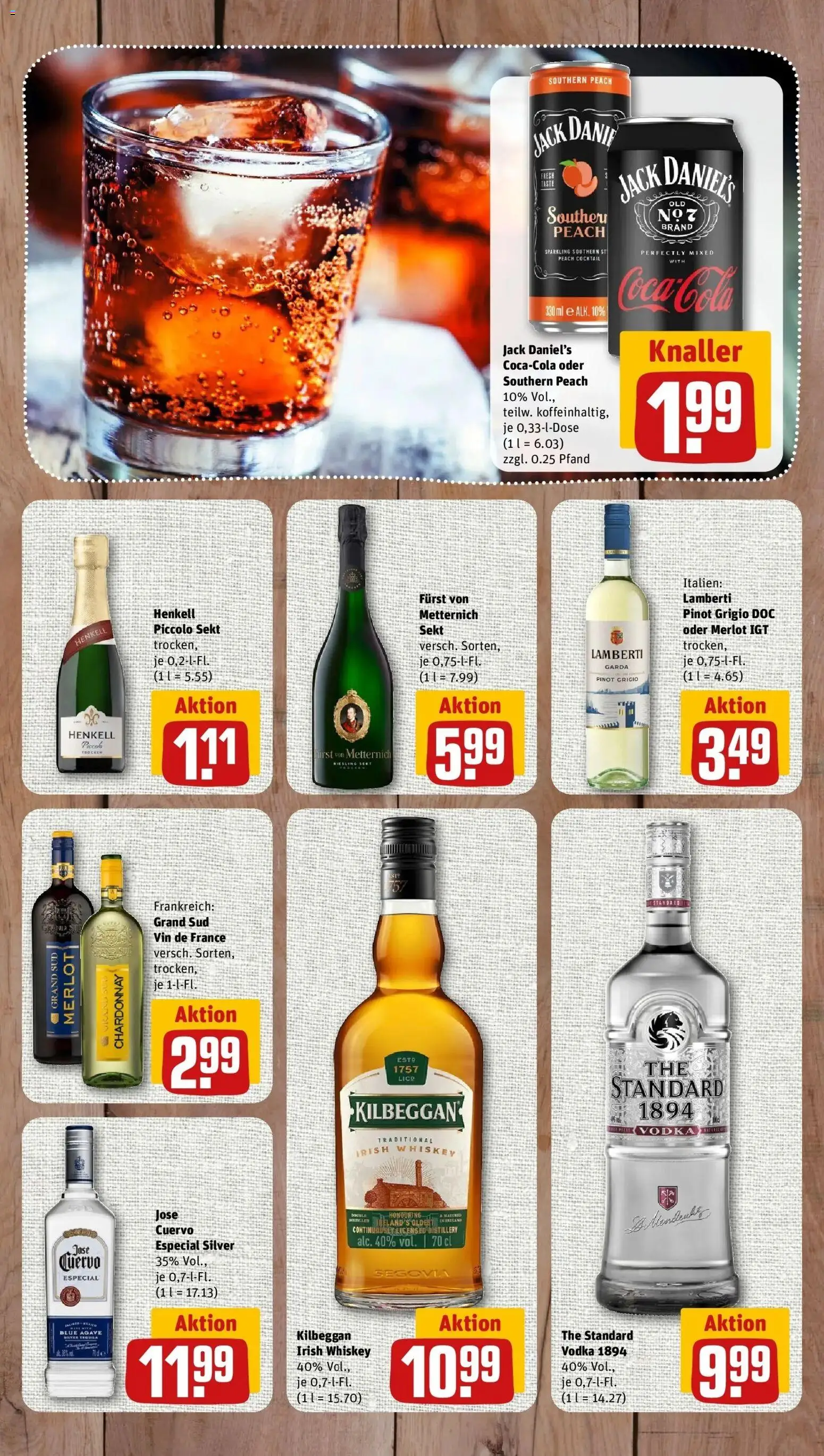 REWE Prospekt ab 26.10.2026 zum Blättern » Angebote | Seite: 9 | Produkte: Sekt, Jack Daniel's, Vodka, Whiskey