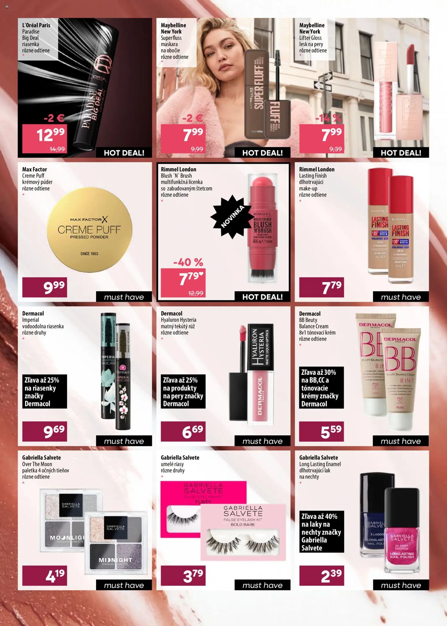 Nové 101 drogerie akcie – leták je platný od 08.07.2026 | Strana: 11 | Produkty: Púder, Lícenka, Lesk na pery, Krém