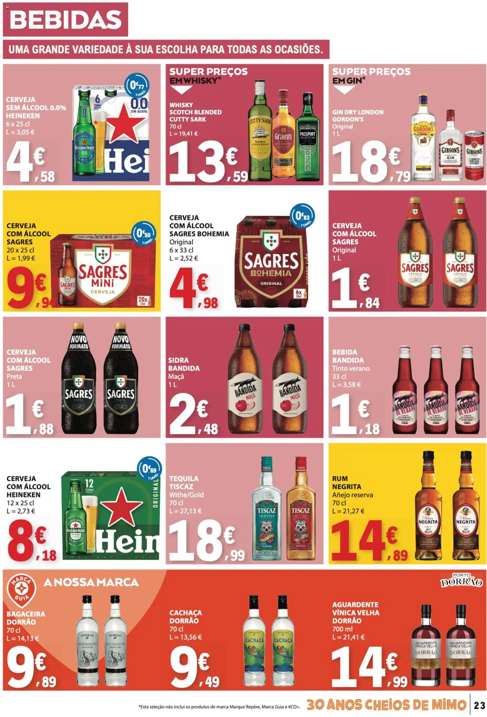 E.Leclerc folheto │ válido de 04.06.2026 | Página: 23 | Produtos: Whisky, Cachaça, Tequila, Bebida