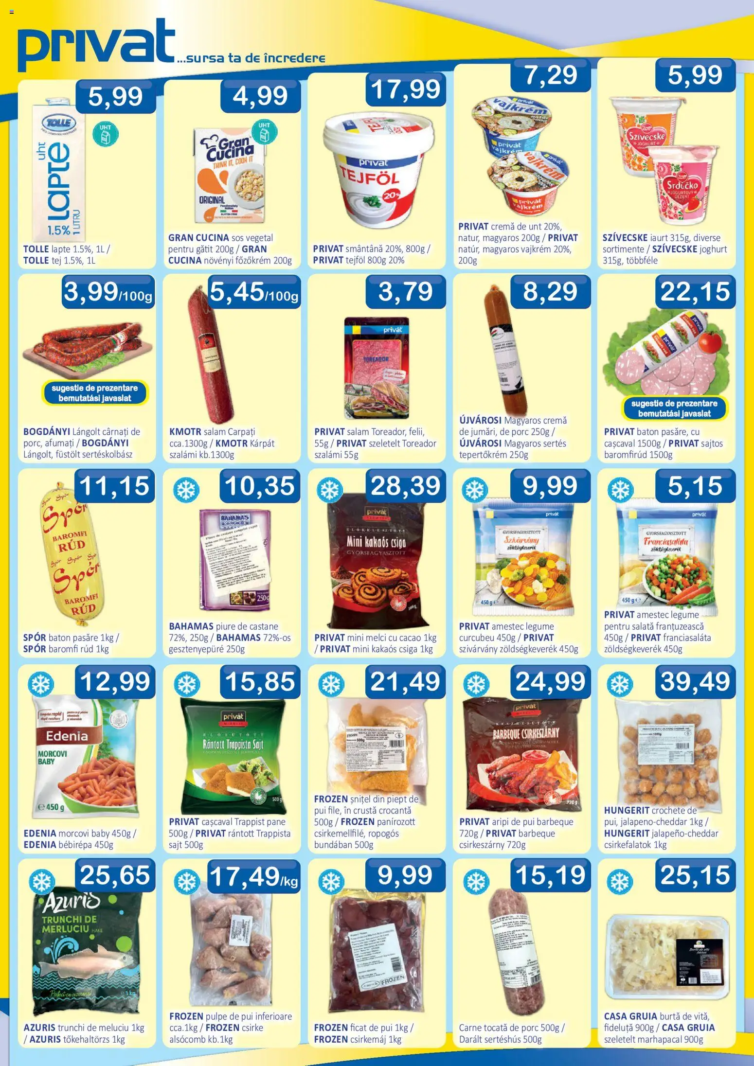 Noul catalog CBA – valabil de la 14.08.2026 | Pagină: 2 | Produse: Cașcaval, Iaurt, Salam, Cârnați