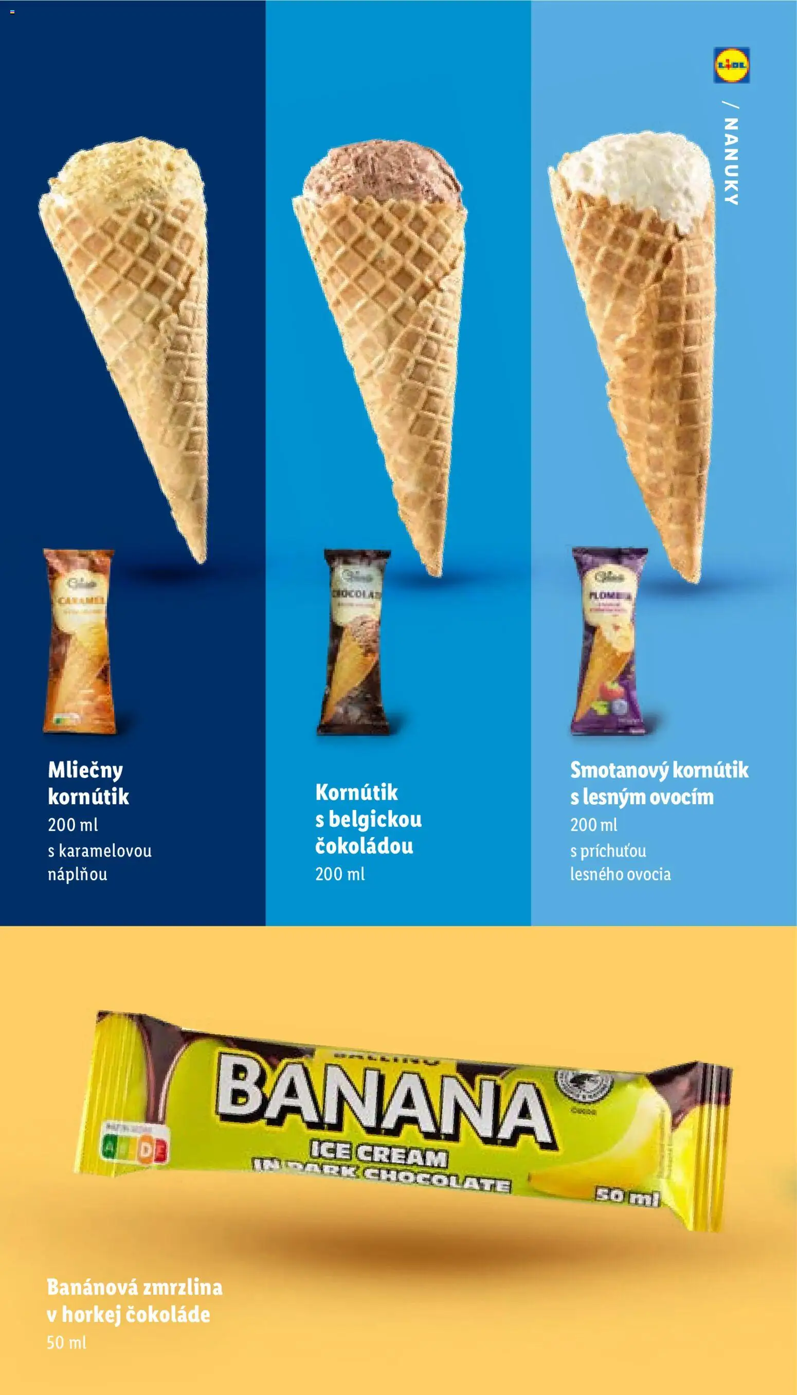 Nové Lidl akcie – leták je platný od 05.05.2026 | Strana: 32 | Produkty: Zmrzlina, Nanuky