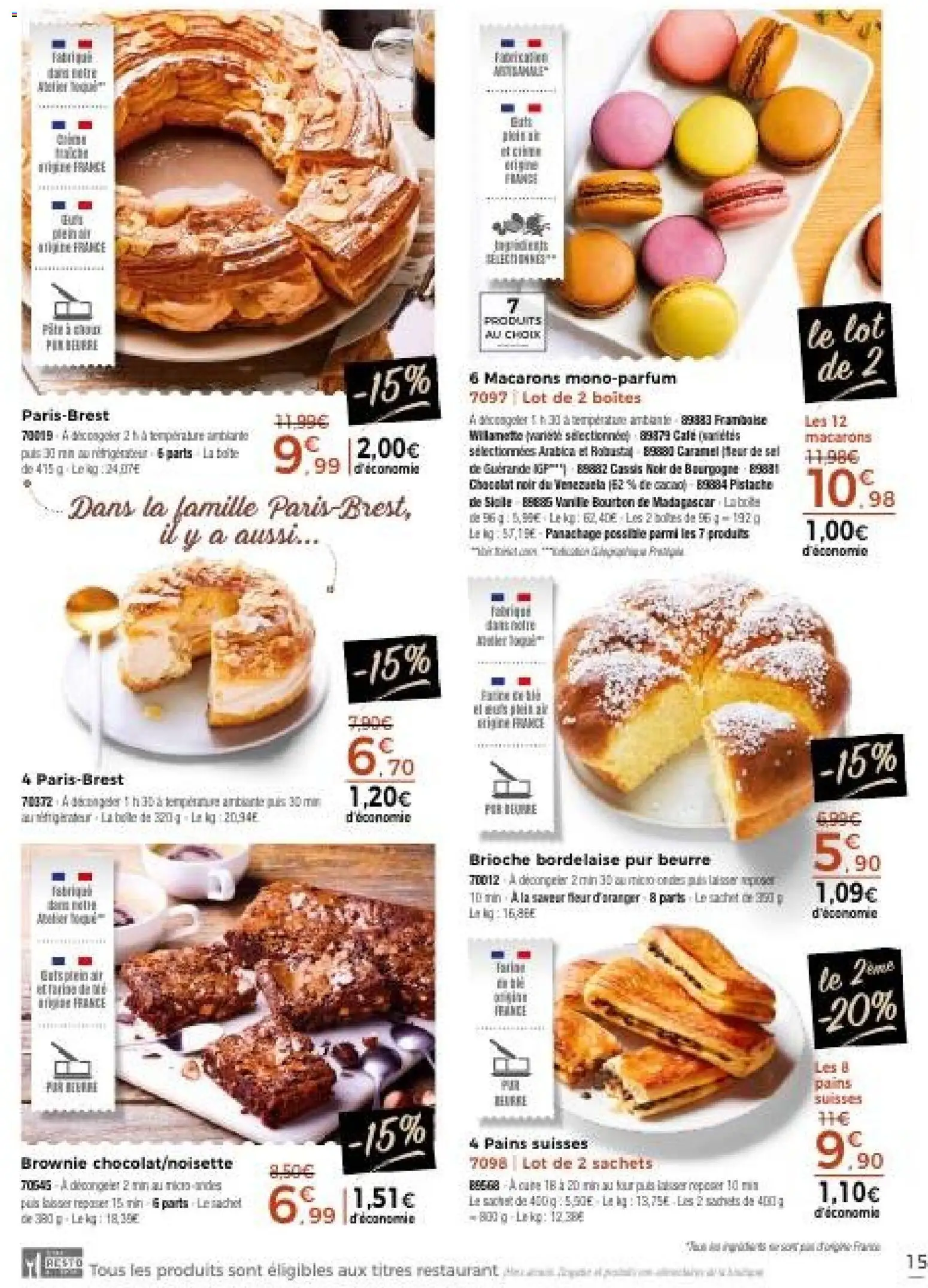 {H1} | Page: 15 | Produits: Four, Fleur d'oranger, Beurre, Chocolat