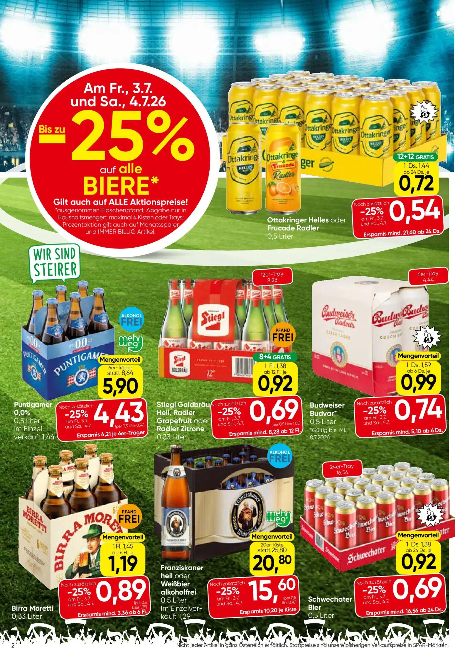 Spar Flugblatt - Steiermark gültig ab 01.07.2026 | Seite: 2 | Produkte: Grapefruit, Zitrone