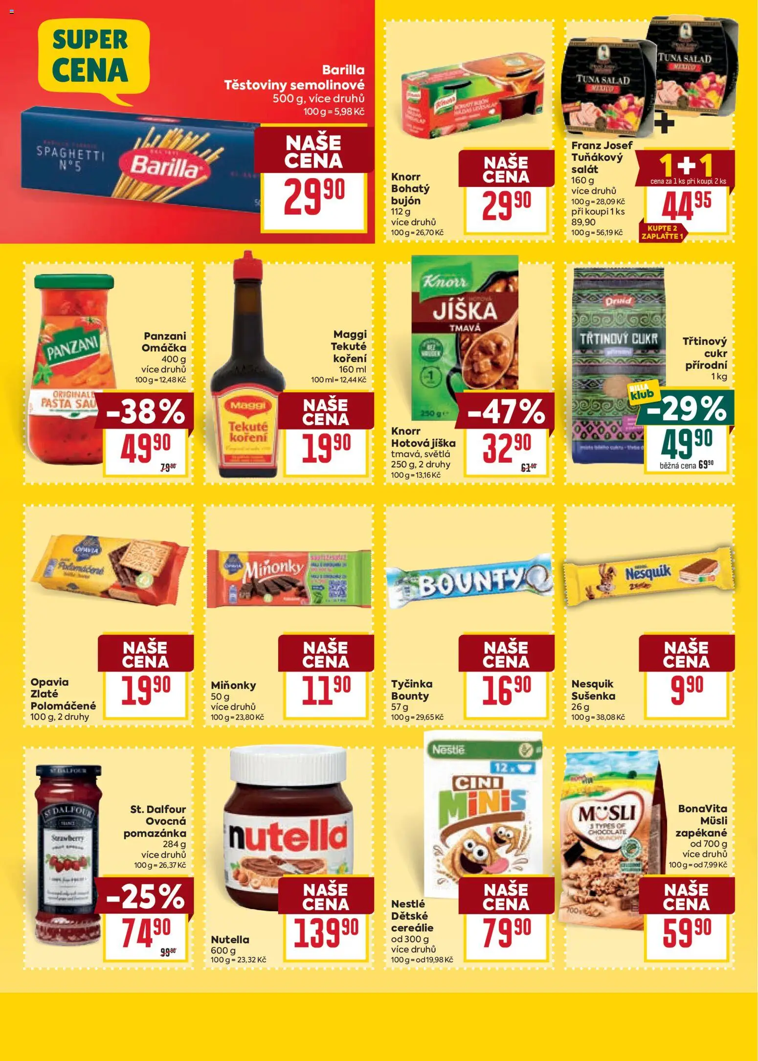 Billa Velký leták od 08.07.2026 | Strana: 22 | Produkty: Maggi, Třtinový cukr, Knorr, Nesquik