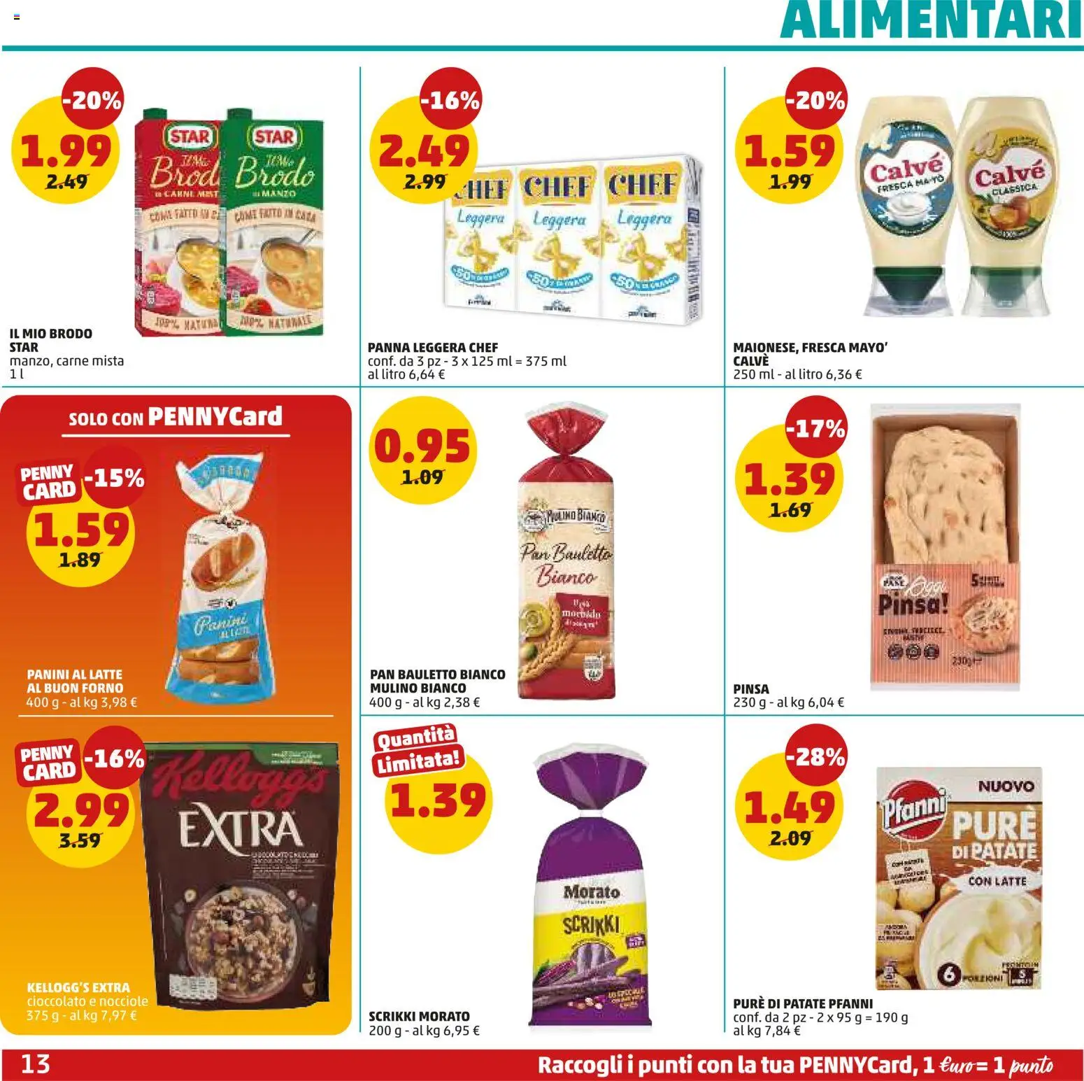Volantino PENNY del 08/10/2026 | Pagina: 13 | Prodotti: Brodo, Latte, Nocciole, Carne