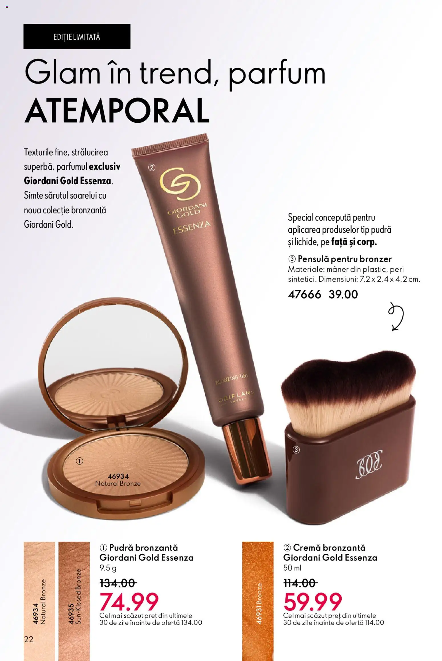 Noul catalog Oriflame – valabil de la 06.05.2026 | Pagină: 22 | Produse: Mâner, Pudră, Bronzer, Cremă