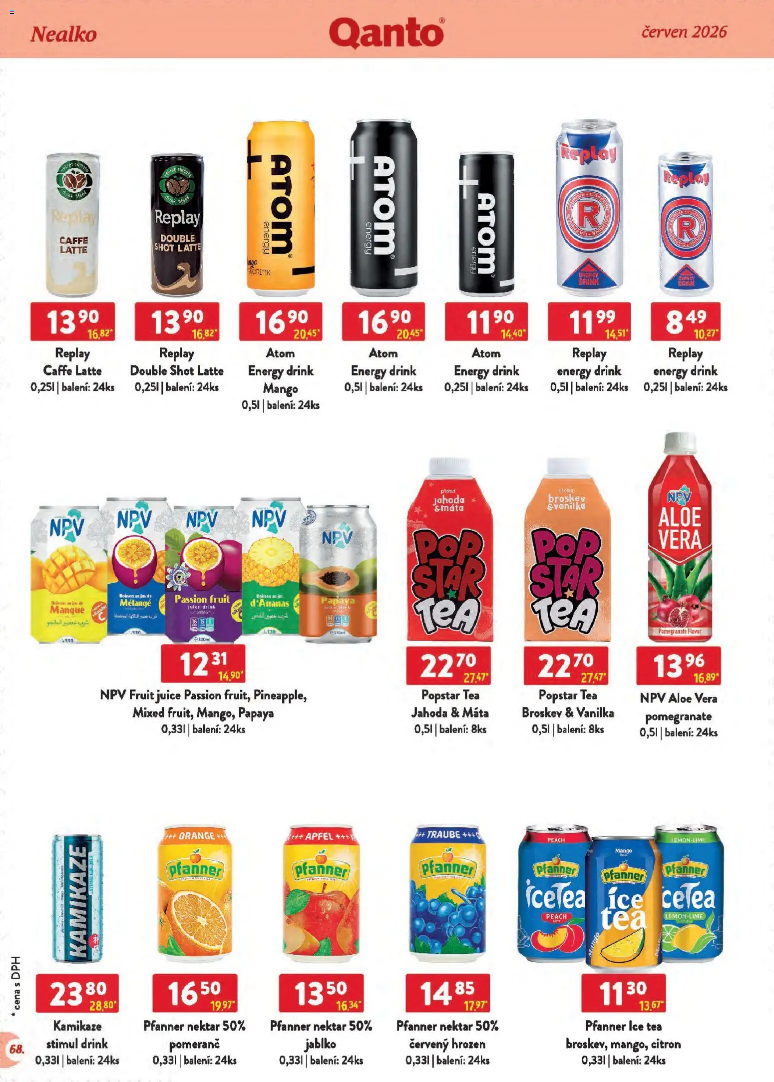 Astur & Qanto leták - Velkoobchod 06/2026 od 01.06.2026 | Strana: 68 | Produkty: Citron, Aloe vera, Ice tea, Energy drink