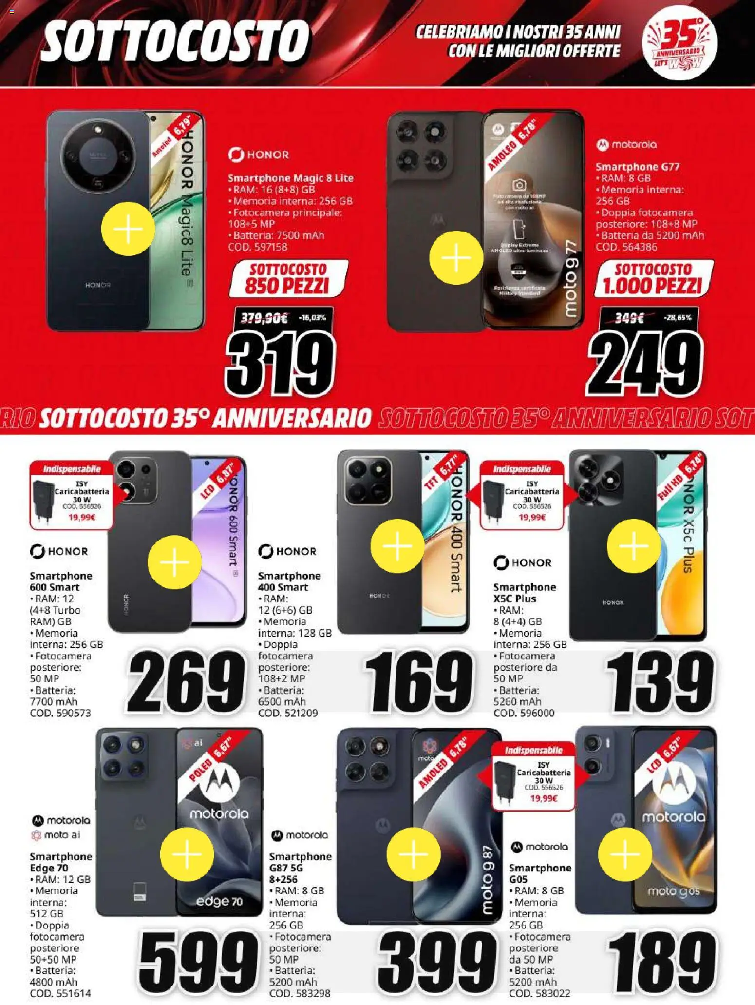 Volantino Media World del 06/10/2026 | Pagina: 6 | Prodotti: Smartphone, Fotocamera, Batteria