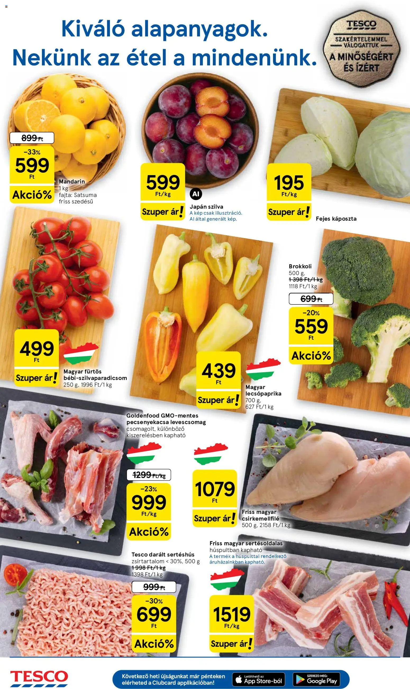 Tesco akciós ujság - amely érvényes a következő dátumtól: 2026.10.01. | Oldal: 2 | Termékek: Káposzta, Levescsomag, Pecsenyekacsa, Csirkemellfilé
