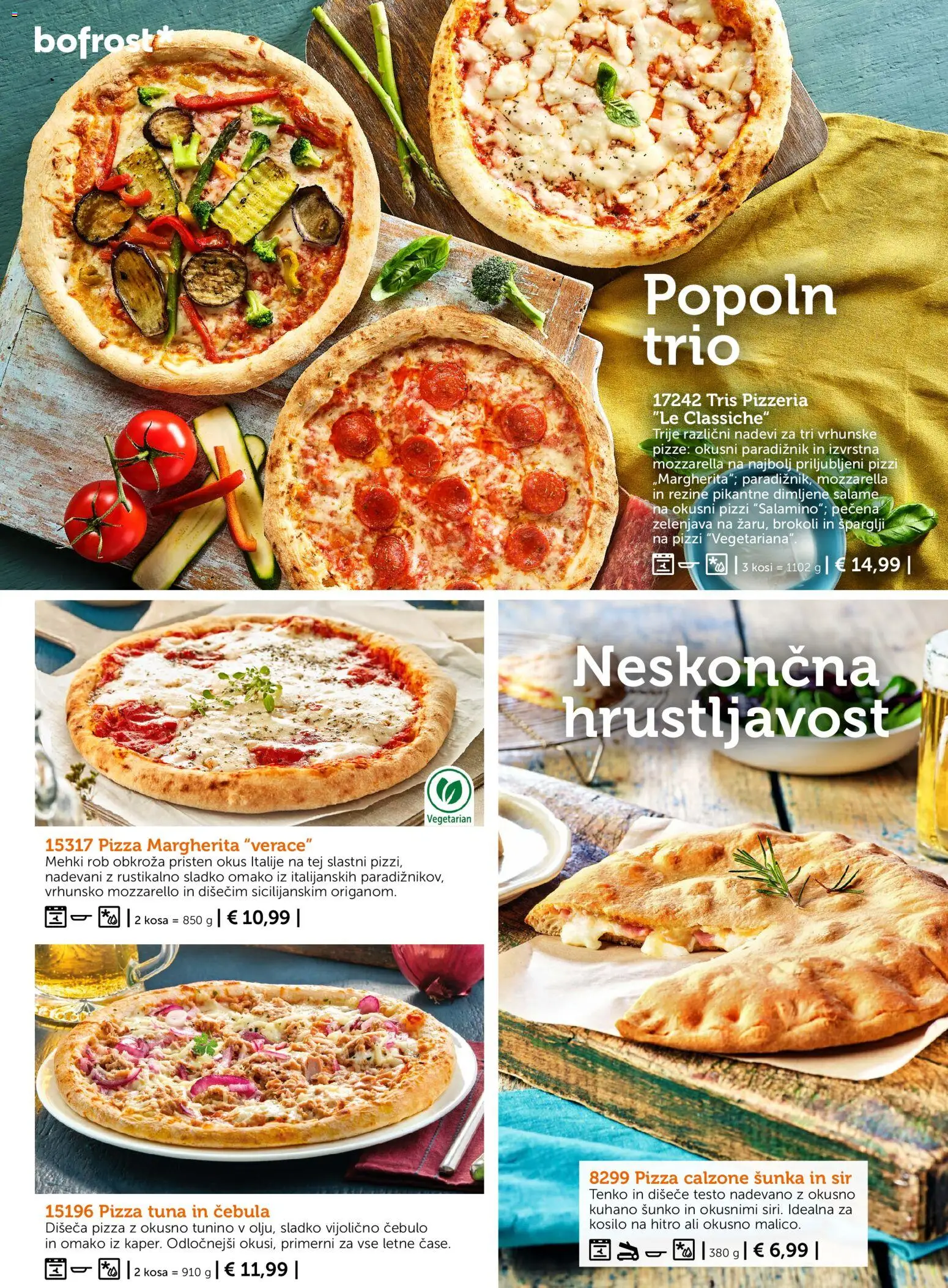 Novi Bofrost katalog ponudbe – veljaven od 01.10.2026 | Stran: 20 | Izdelki: Tuna, Mozzarella, Sunka, Paradiznik