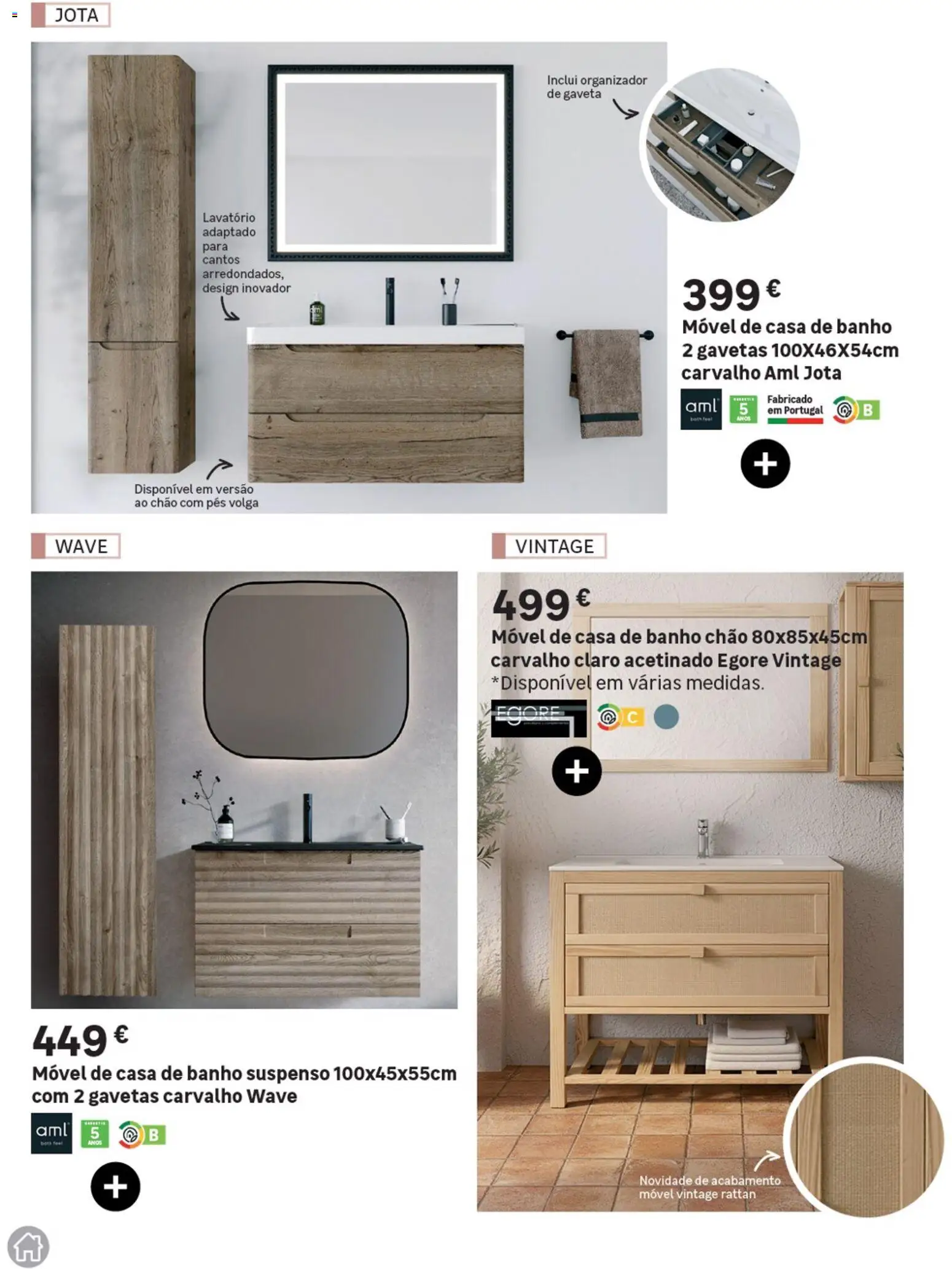 Leroy Merlin Catálogo Casas de Banho │ válido de 28.05.2026 | Página: 24 | Produtos: Lavatório, Casa de banho, Banho, Organizador