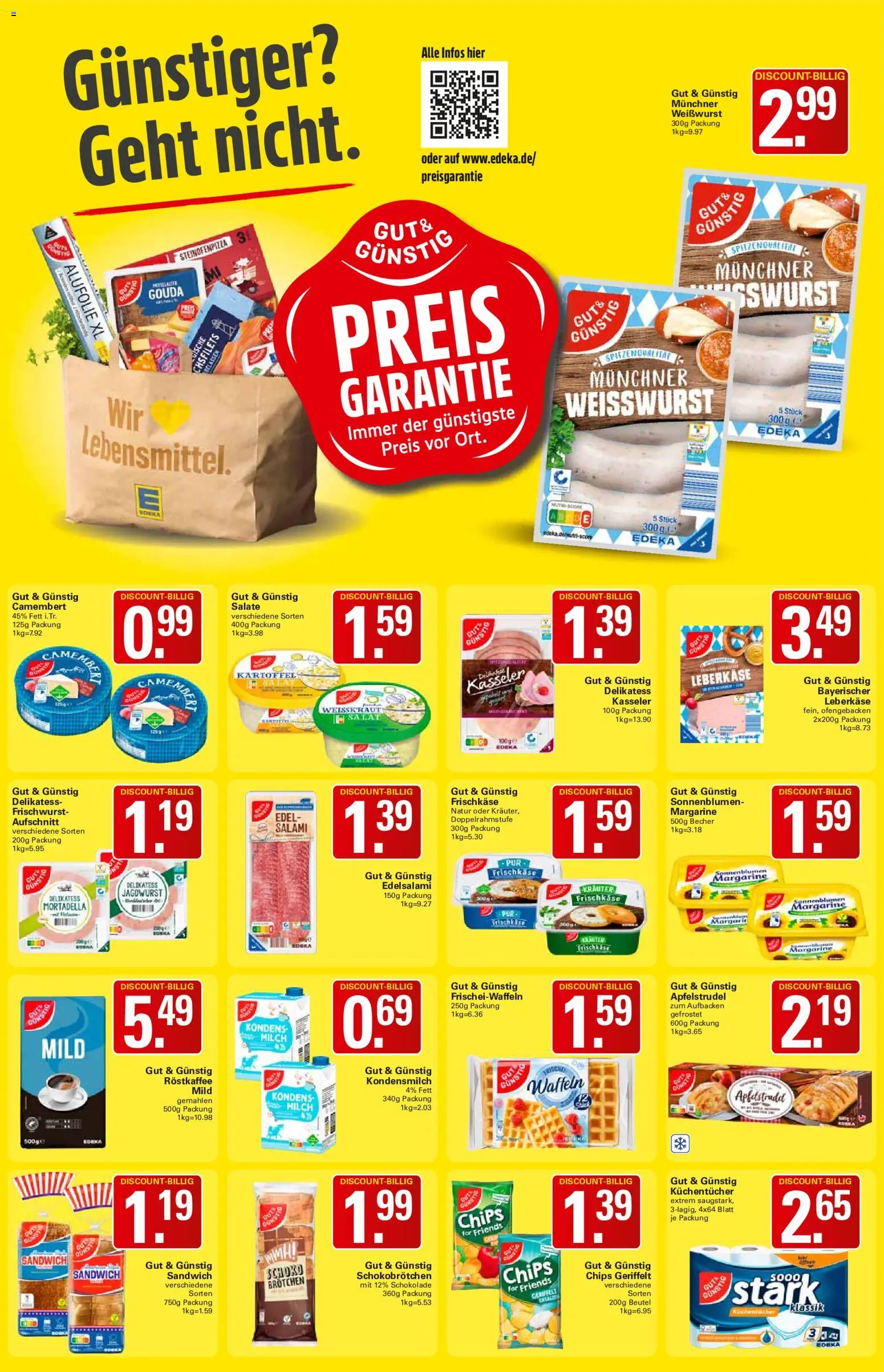 WEZ Prospekt – gültig ab 14.09.2026 | Seite: 7 | Produkte: Schokolade, Weißwurst, Kondensmilch, Salat