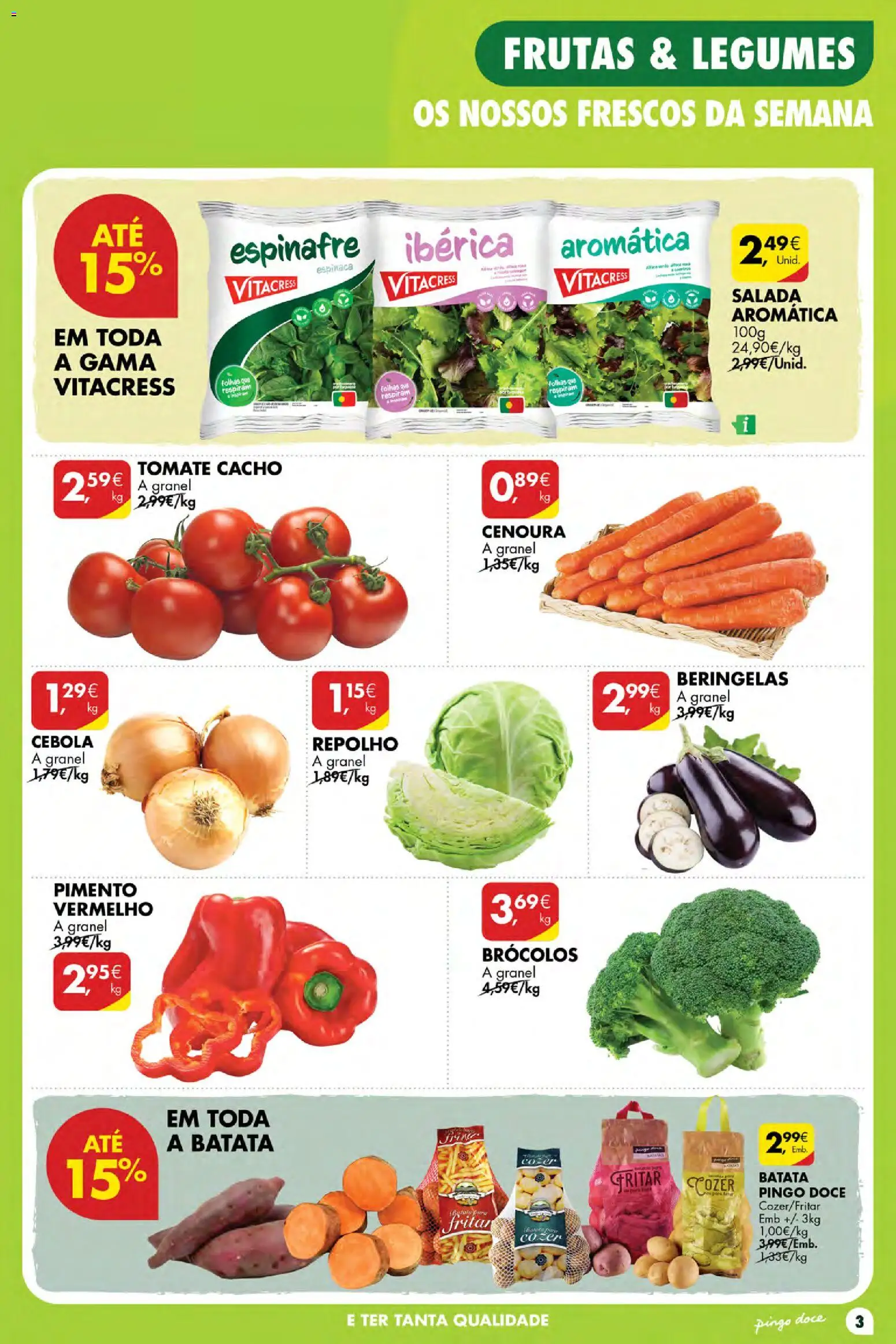 Pingo Doce Poupe Esta Semana Açores │ válido de 13/08/2026 | Página: 3 | Produtos: Legumes, Frutas, Cenoura, Pimento