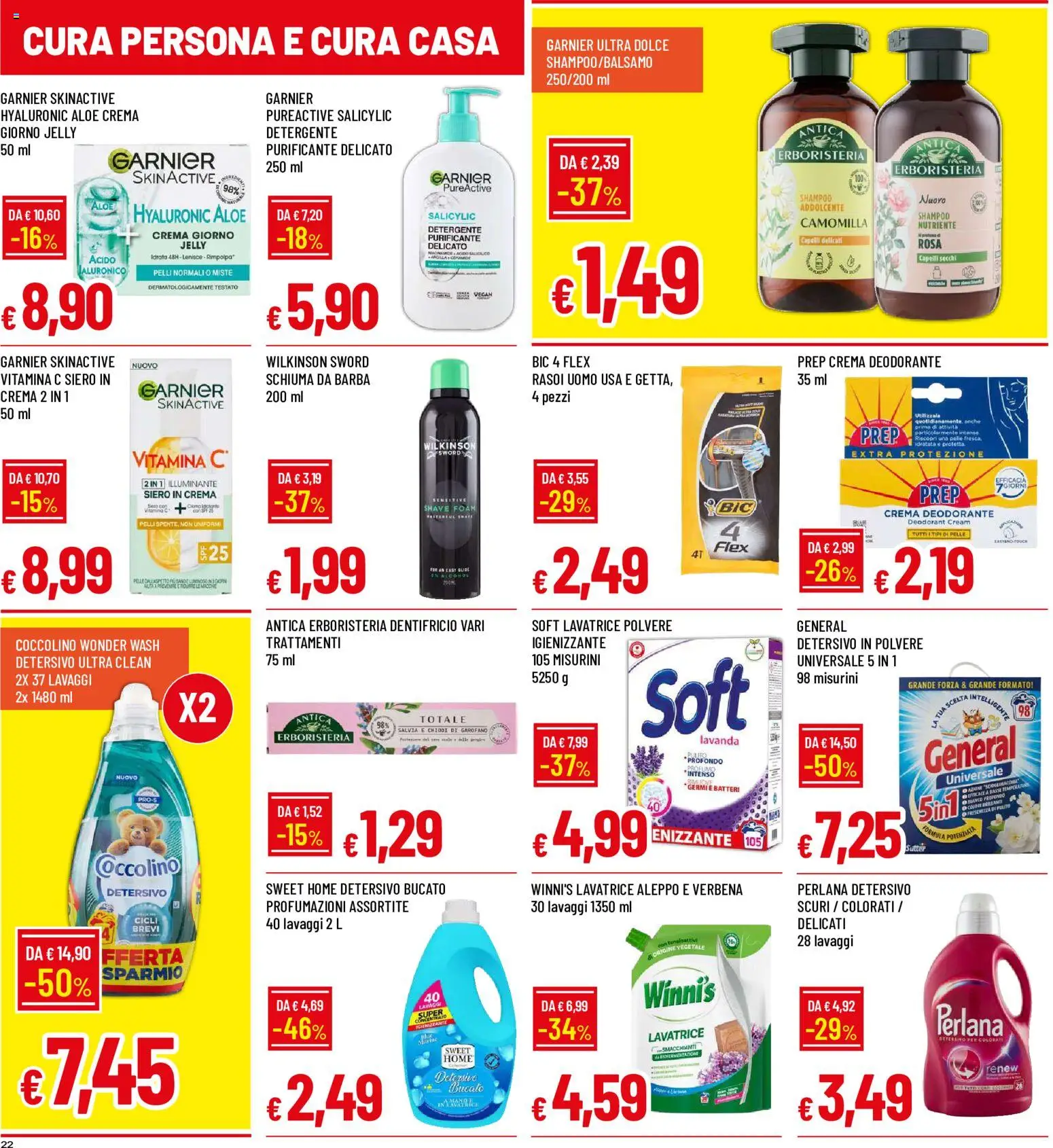 Volantino Galassia del 02/11/2026 | Pagina: 22 | Prodotti: Schiuma, Dentifricio, Lavatrice, Chiodi