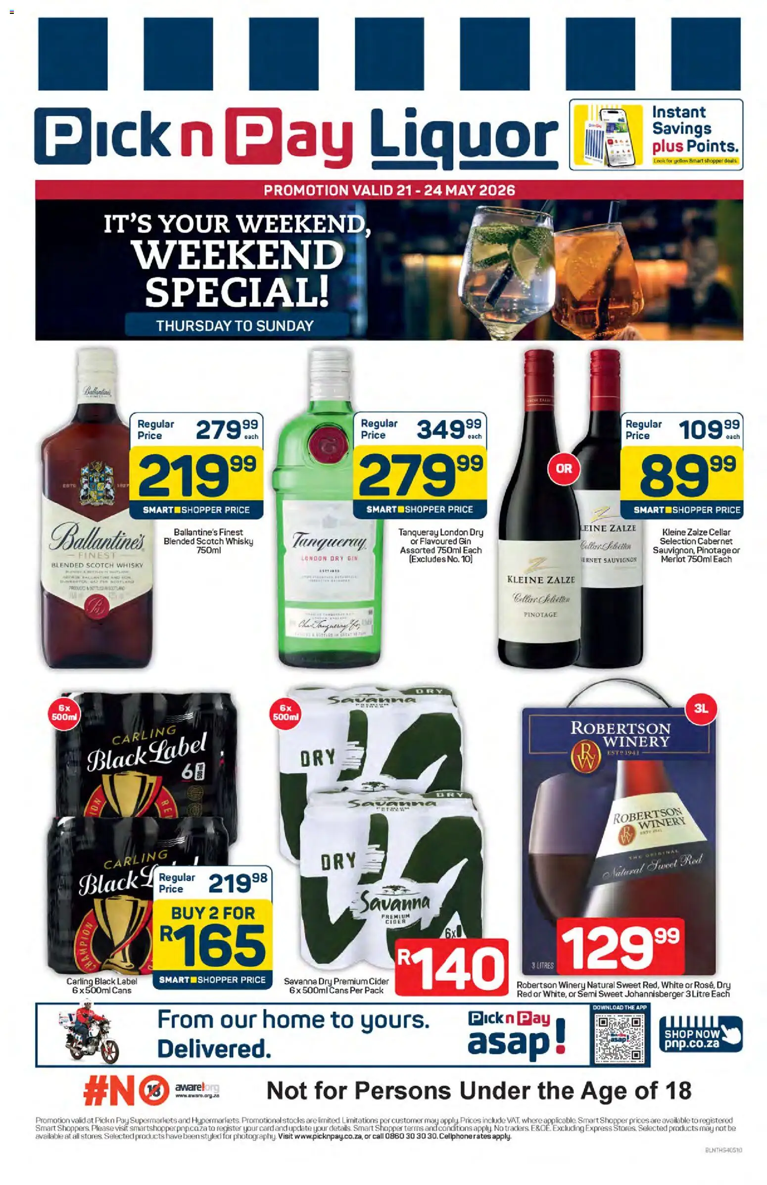 New Pick n Pay catalogue – valid from 21.05.2026 | Page: 1 | Products: Cider, Gin