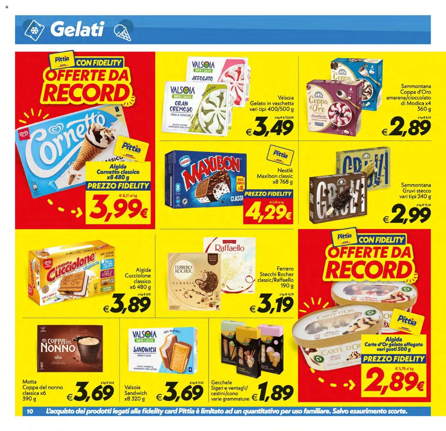 Volantino SuperConveniente del 21/08/2026 | Pagina: 10 | Prodotti: Pistacchio, Cornetto, Gelato, Anacardi
