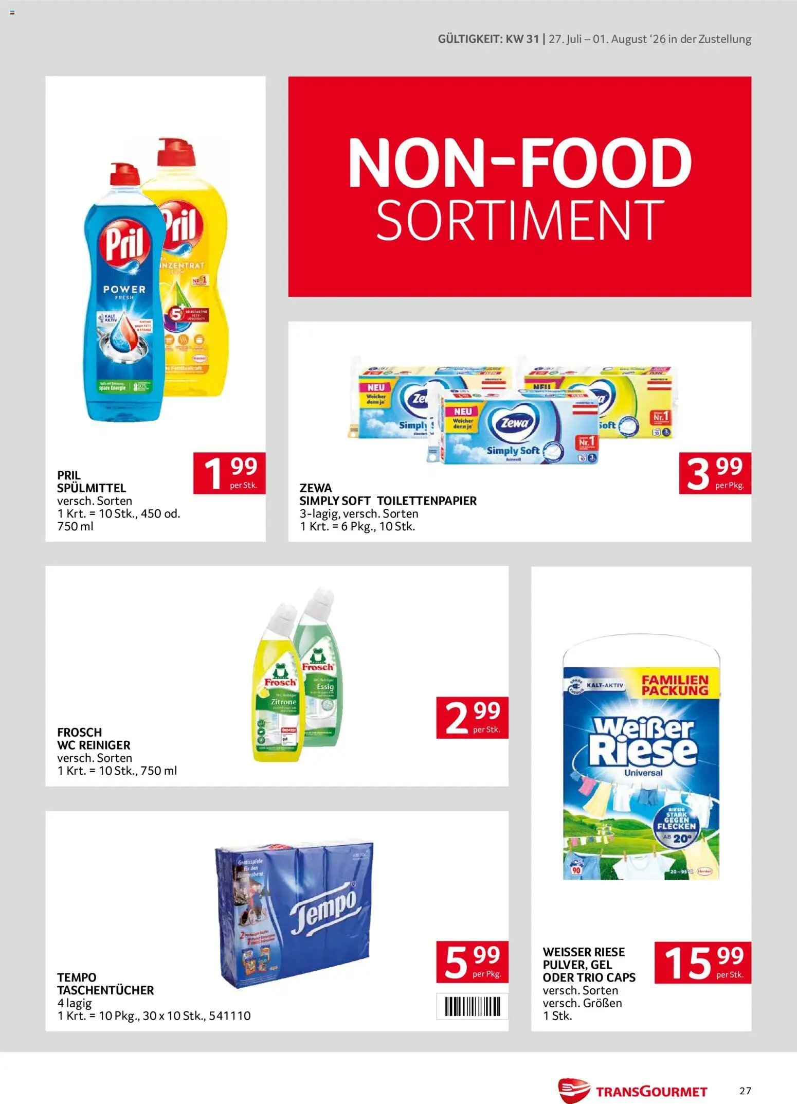 Transgourmet Zustellaktion gültig ab 27.07.2026 | Seite: 27 | Produkte: Zitrone, Grat