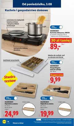 Pogląd oferty "SILVERCREST, Pojemnik na sztućce, 32 x 31 cm, lub 20 x 50 cm, 2 wzory" - ważna od 03.08.2026 | Strona: 20 | Produkty: Ubrania, Kuchenka, Sztućce