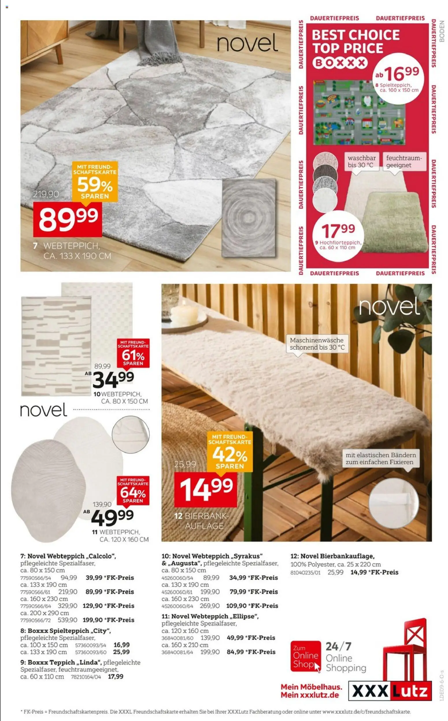 XXXLutz Bis Zu 71% auf Haushalt – gültig ab 29.08.2026 | Seite: 5 | Produkte: Top, Teppich