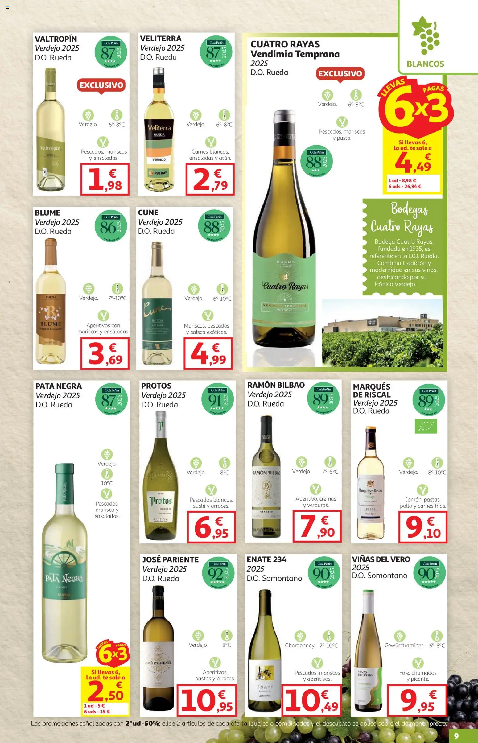 Alcampo - Feria del Vino SST │ válido desde el 08/10/2026 | Página: 9 | Productos: Salsas, Té, Mariscos, Pollo