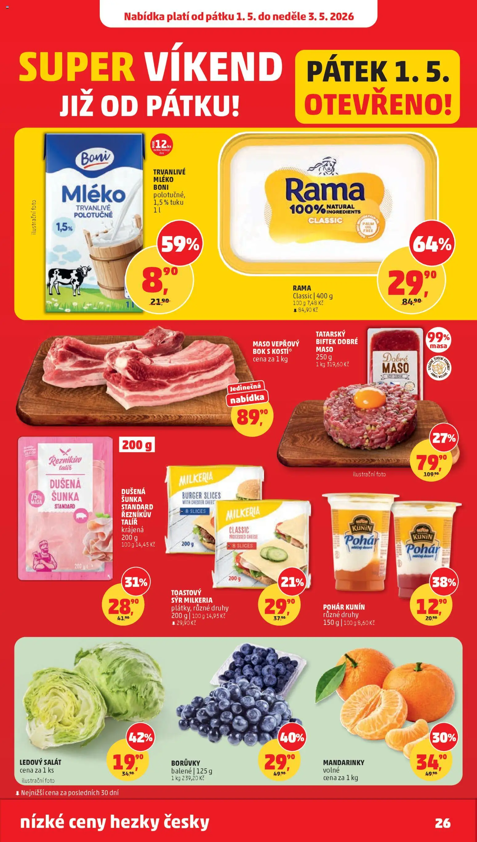 Penny Market leták od 29.04.2026 | Strana: 26 | Produkty: Sýr, Borůvky, Maso, Ledový salát
