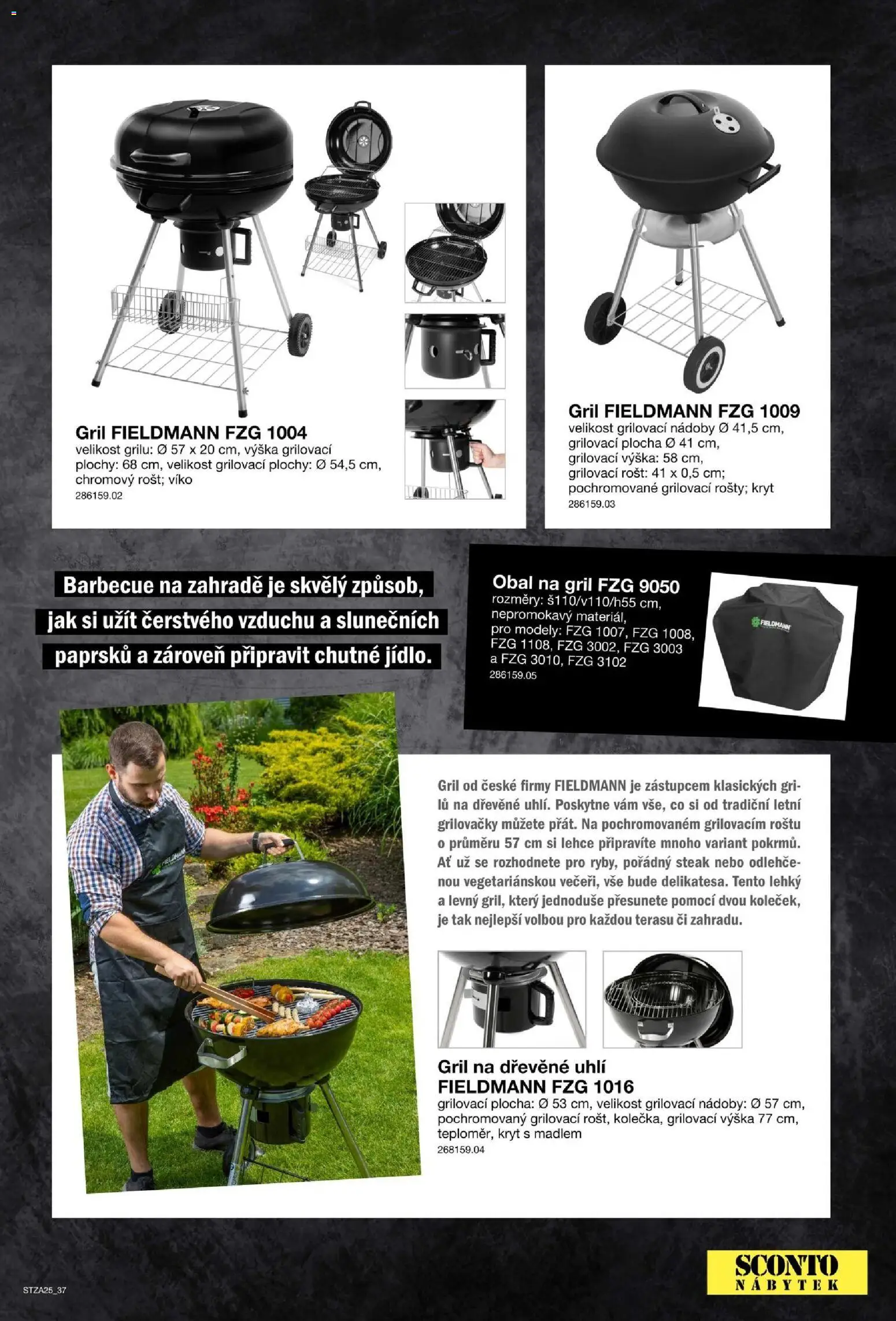 Sconto nábytek katalog - Zahradní speciál od 01.01.2026 | Strana: 37 | Produkty: Gril, Nábytek, Modely, Obal na gril