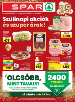 Spar akciós újság - amely érvényes a következő dátumtól: 2026.08.27.