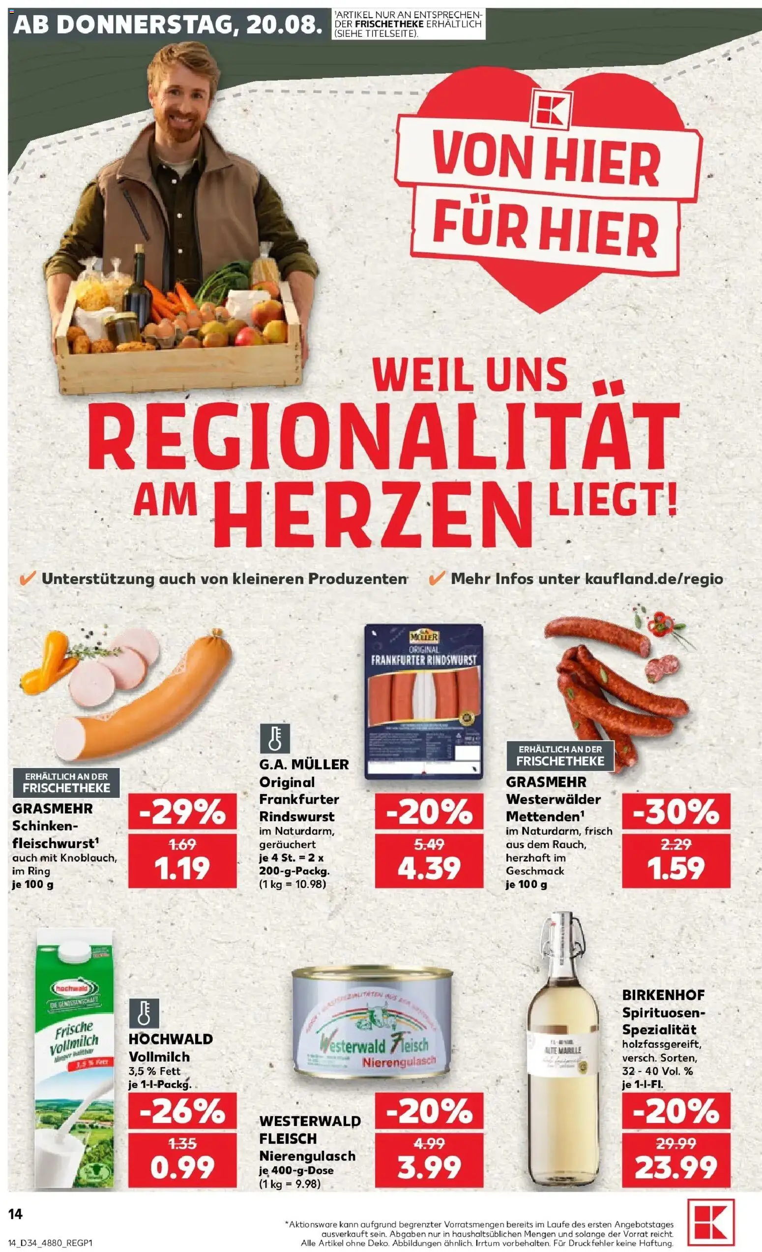 Prospekt Kaufland ab 17.08.2026 » Angebote Online zum Blättern | Seite: 25 | Produkte: Schinken, Fleisch