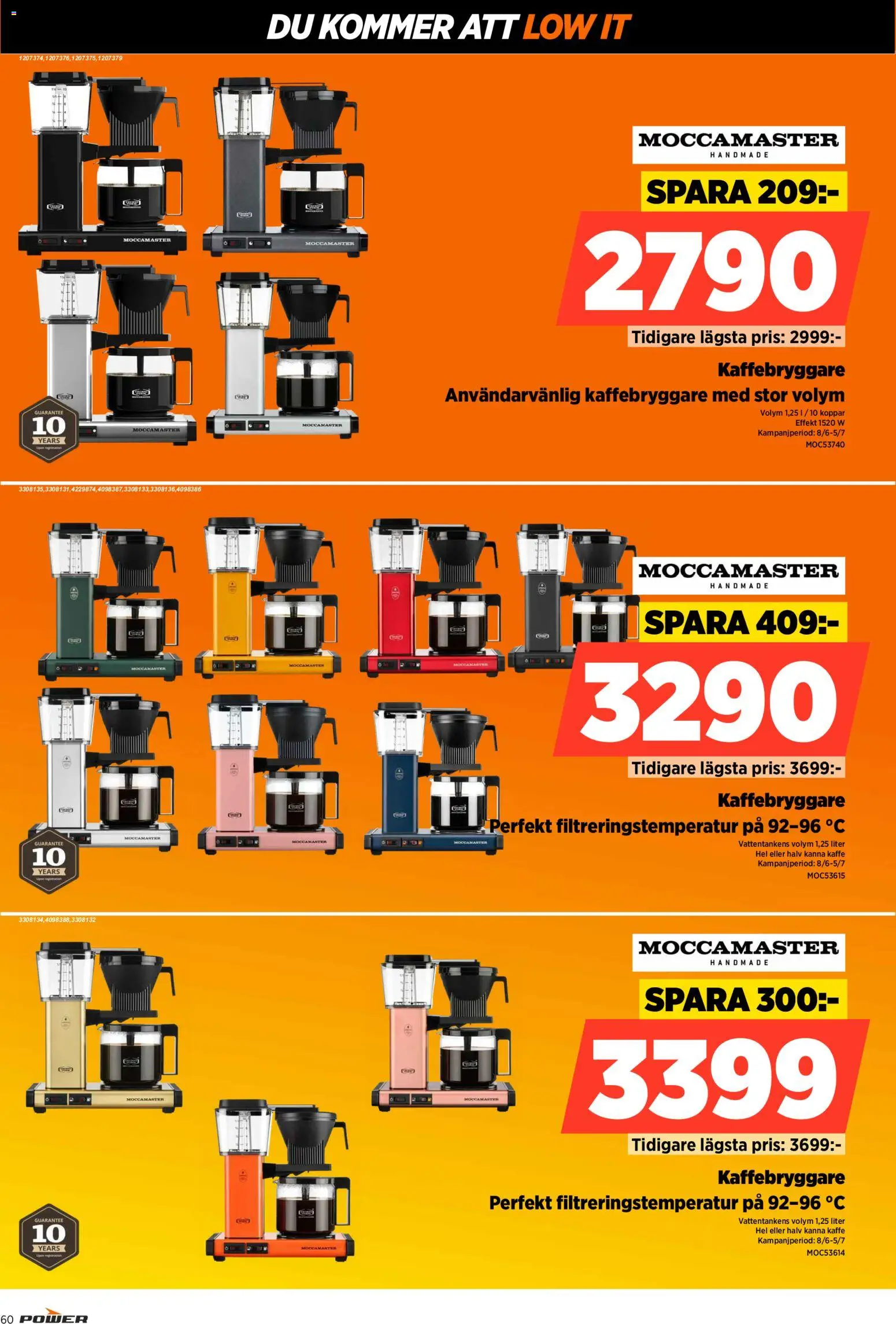 Power reklamblad aktuell från 15.06.2026 | Sida: 60 | Produkter: Kaffebryggare, Kaffe