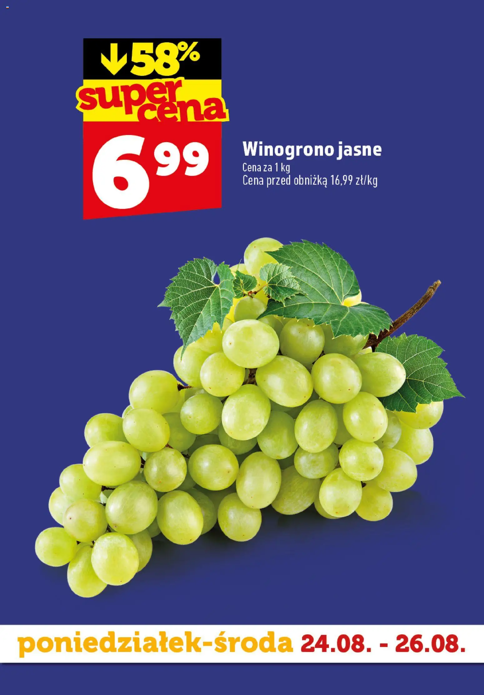 Topaz gazetka - Superstart tygodnia od 24.08.2026 | Strona: 4 | Produkty: Winogrono
