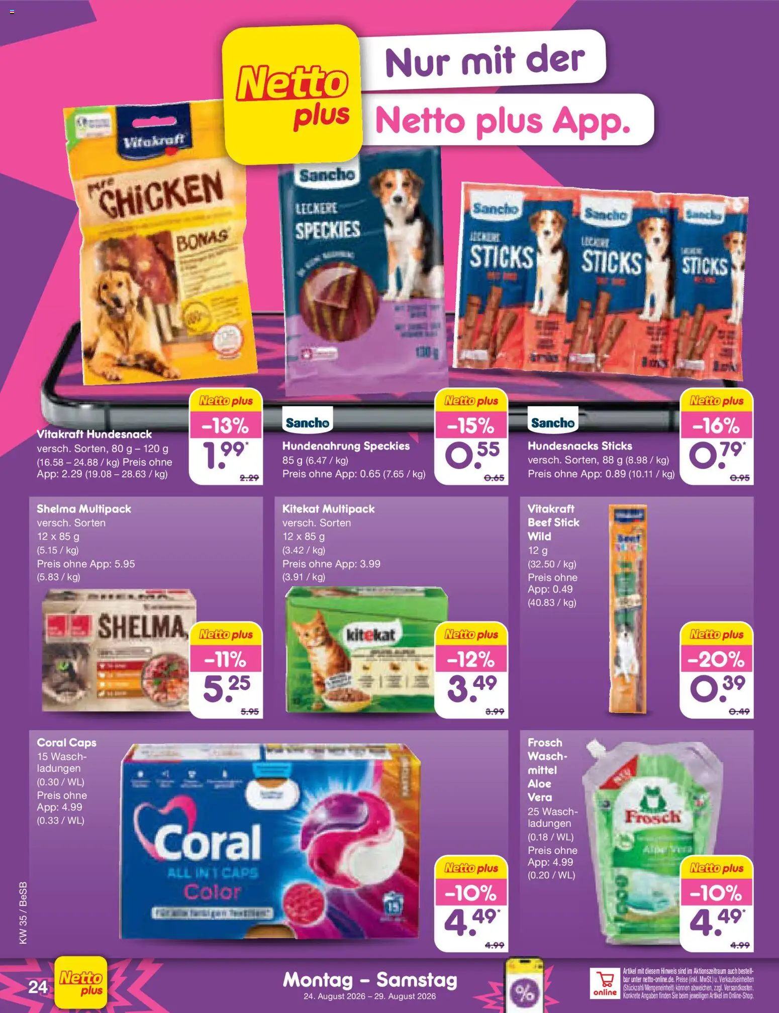 Netto Marken-Discount Prospekt – gültig ab 24.08.2026 | Seite: 36 | Produkte: Coral