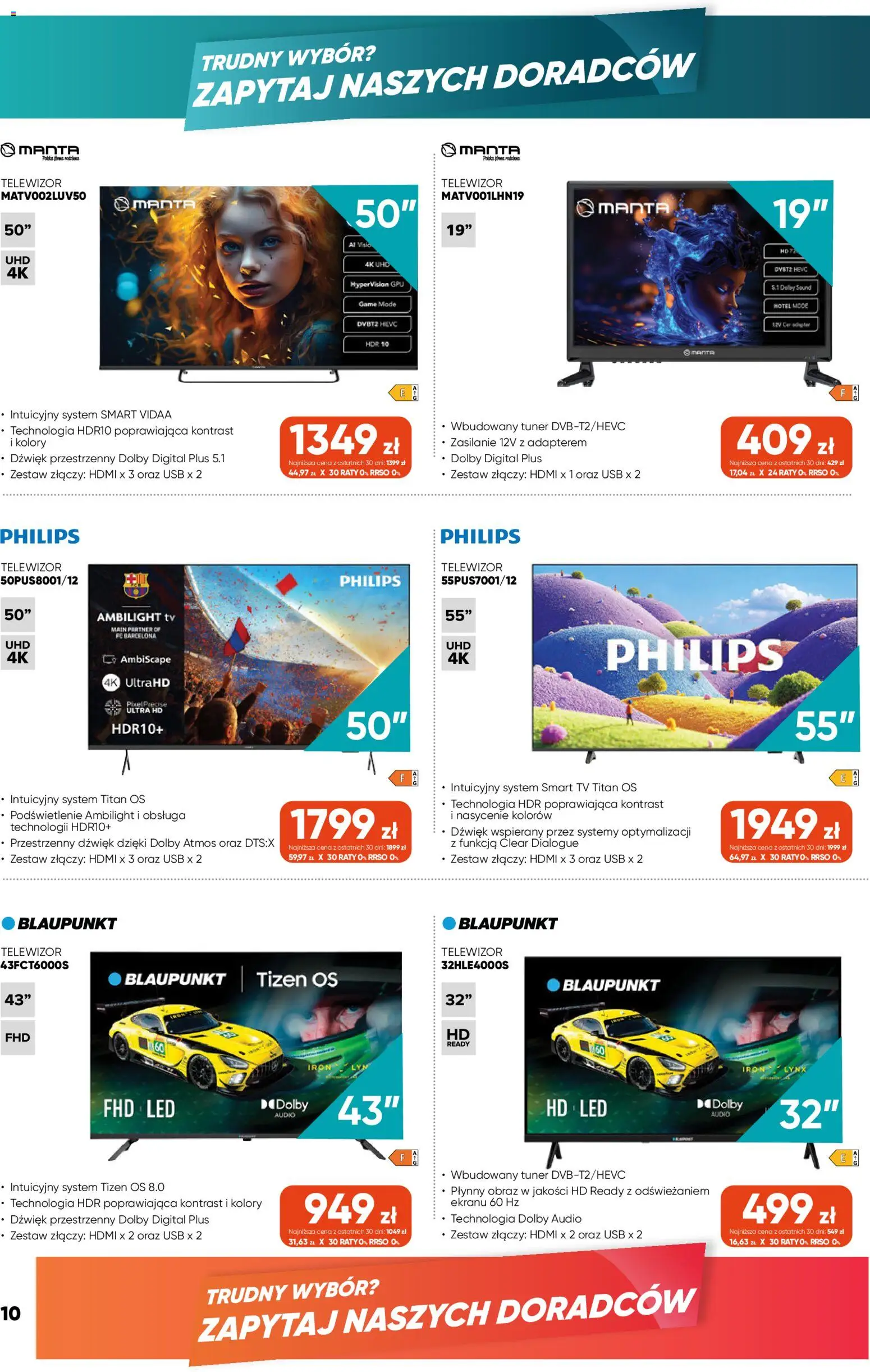 Max elektro gazetka od 01.10.2026 | Strona: 10 | Produkty: Telewizor, Audio, USB