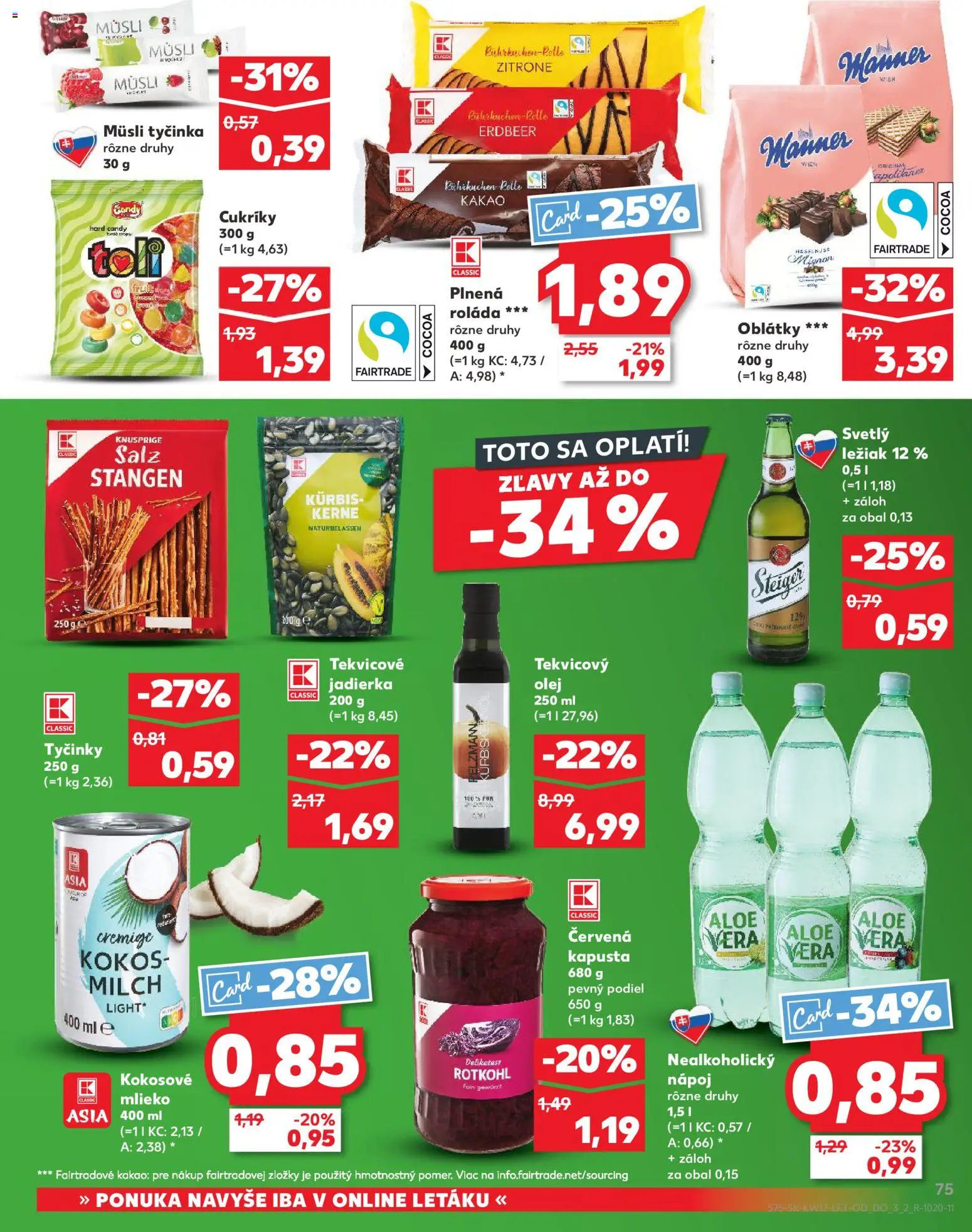 Nové Kaufland akcie – leták je platný od 23.04.2026 | Strana: 75 | Produkty: Mlieko, Kokosové mlieko, Steiger, Kakao