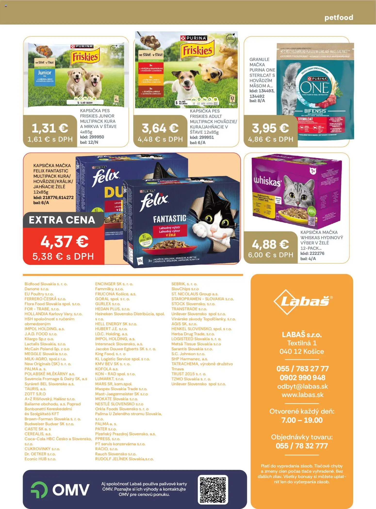 Nové Labaš akcie – leták je platný od 05.06.2026 | Strana: 39 | Produkty: Felix, Kofola, Whiskas, Mrkva