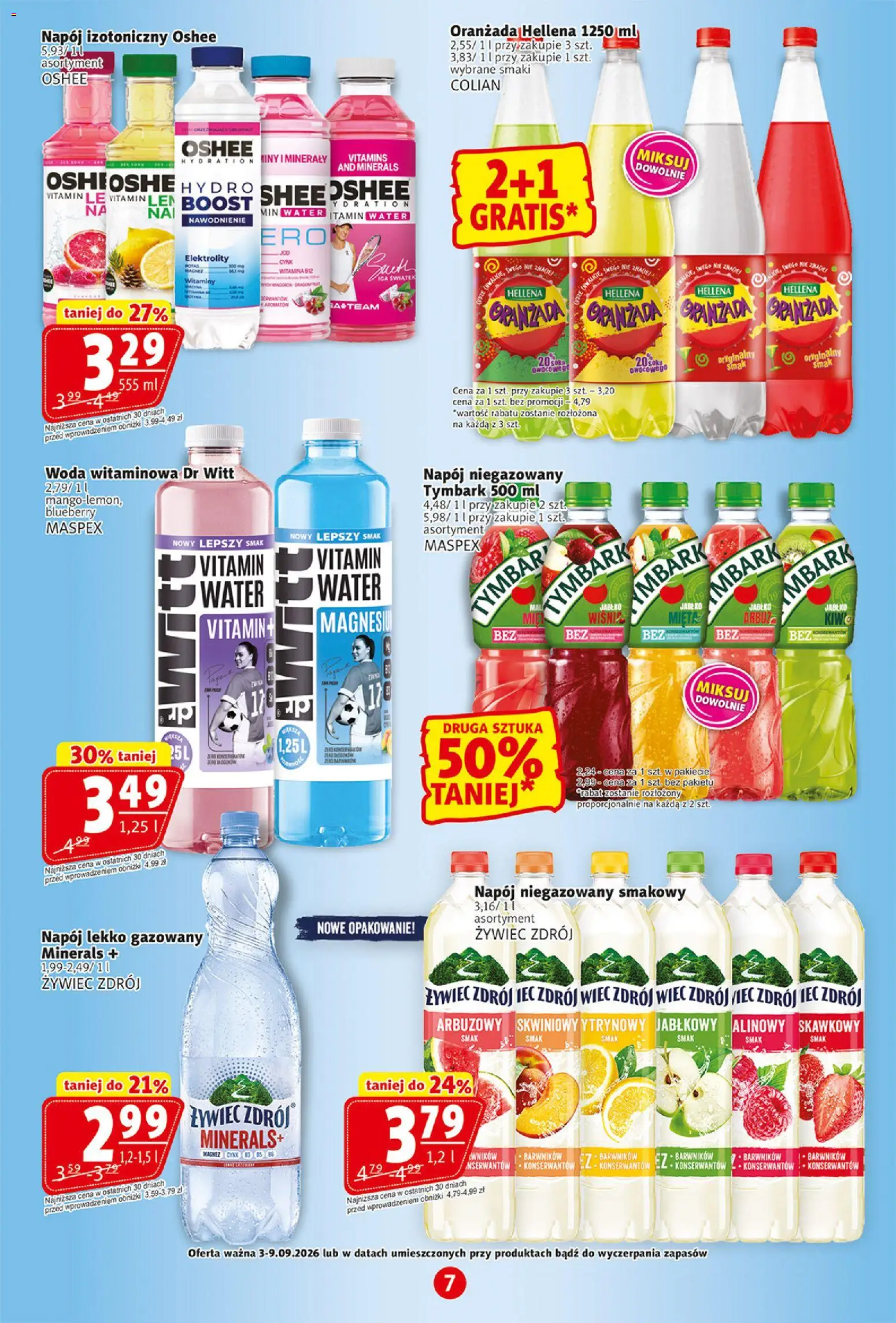 Prim Market gazetka od 03.09.2026 | Strona: 7 | Produkty: Arbuz, Oranżada, Tymbark, Oranżada hellena