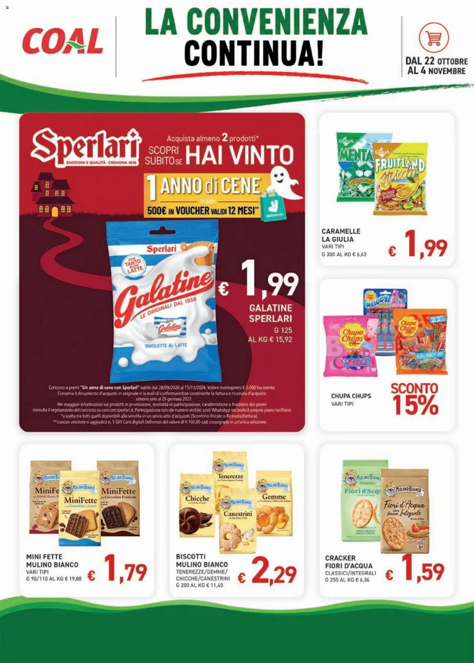 Volantino Coal del 22/10/2026 | Pagina: 6 | Prodotti: Cioccolato, Latte, Cracker, Fiori