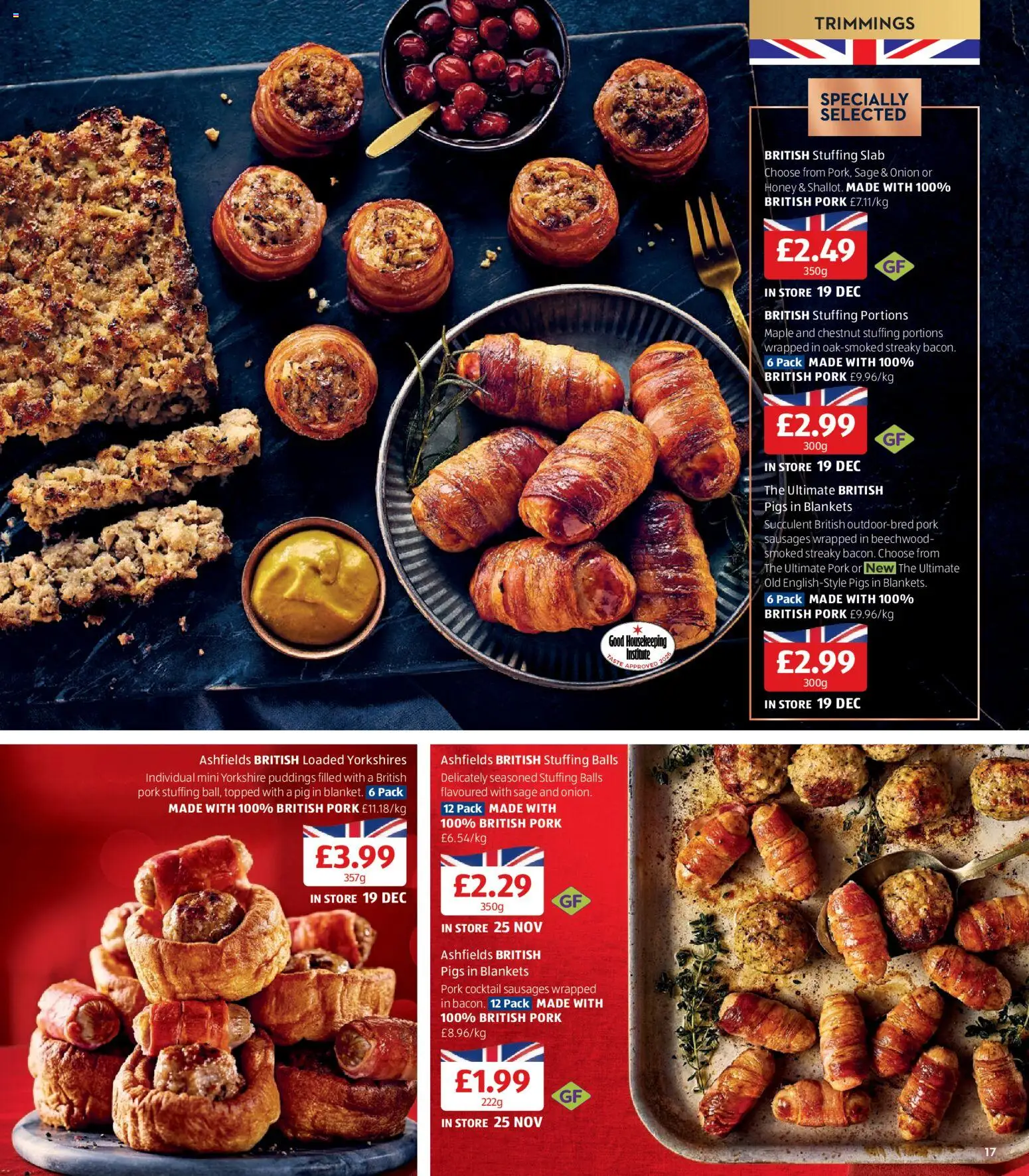 {H1} | Page: 17 | Products: Onion, Pork, Honey, Sausages