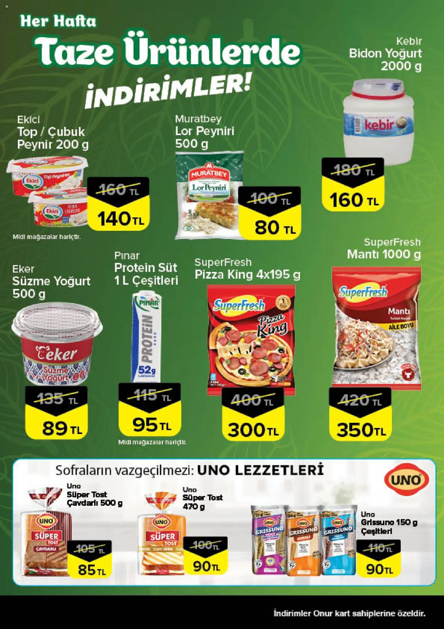 Onur Market Katalog - 24 Eylül 2026 tarihinden itibaren geçerlidir | Sayfa: 3 | Ürünler: Süt, Peynir, Yoğurt, Pizza