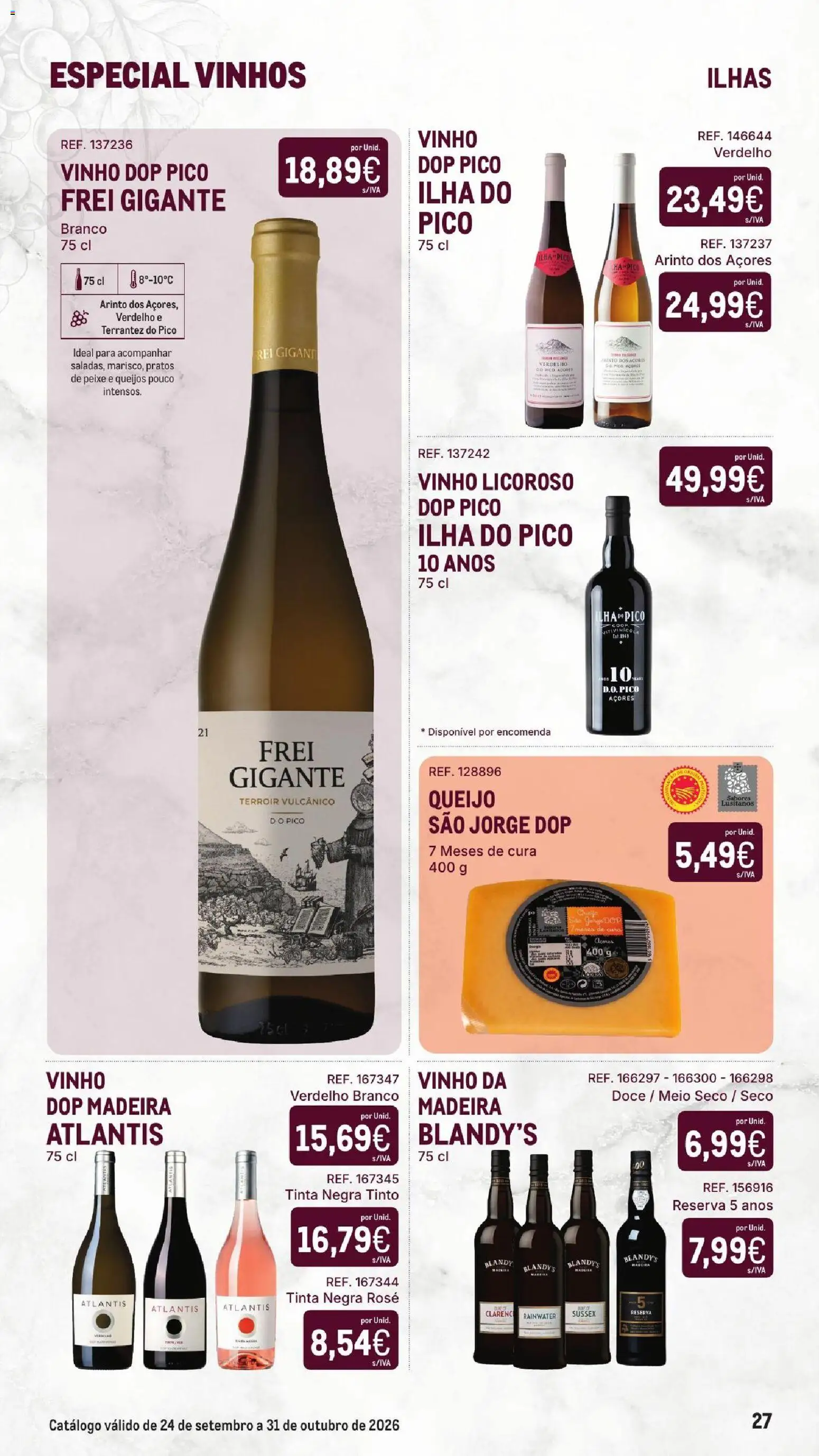 Makro Especial Vinhos │ válido de 24/09/2026 | Página: 27 | Produtos: Tinta, Queijo, Vinho, Peixe
