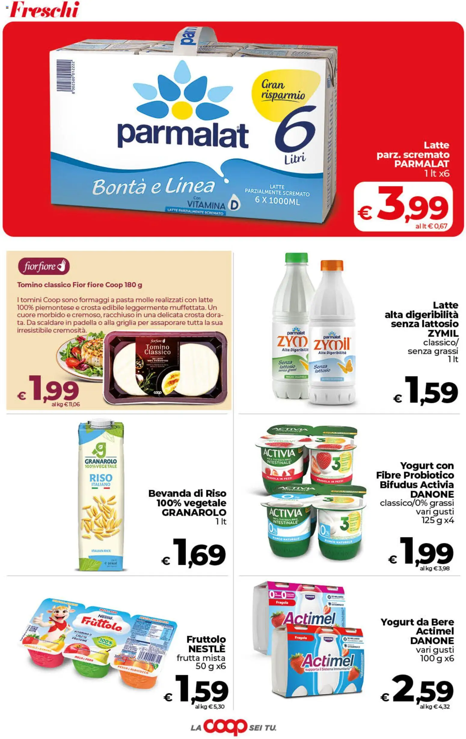 Volantino COOP del 13/10/2026 | Pagina: 6 | Prodotti: Frutta, Griglia, Tomino, Senza lattosio