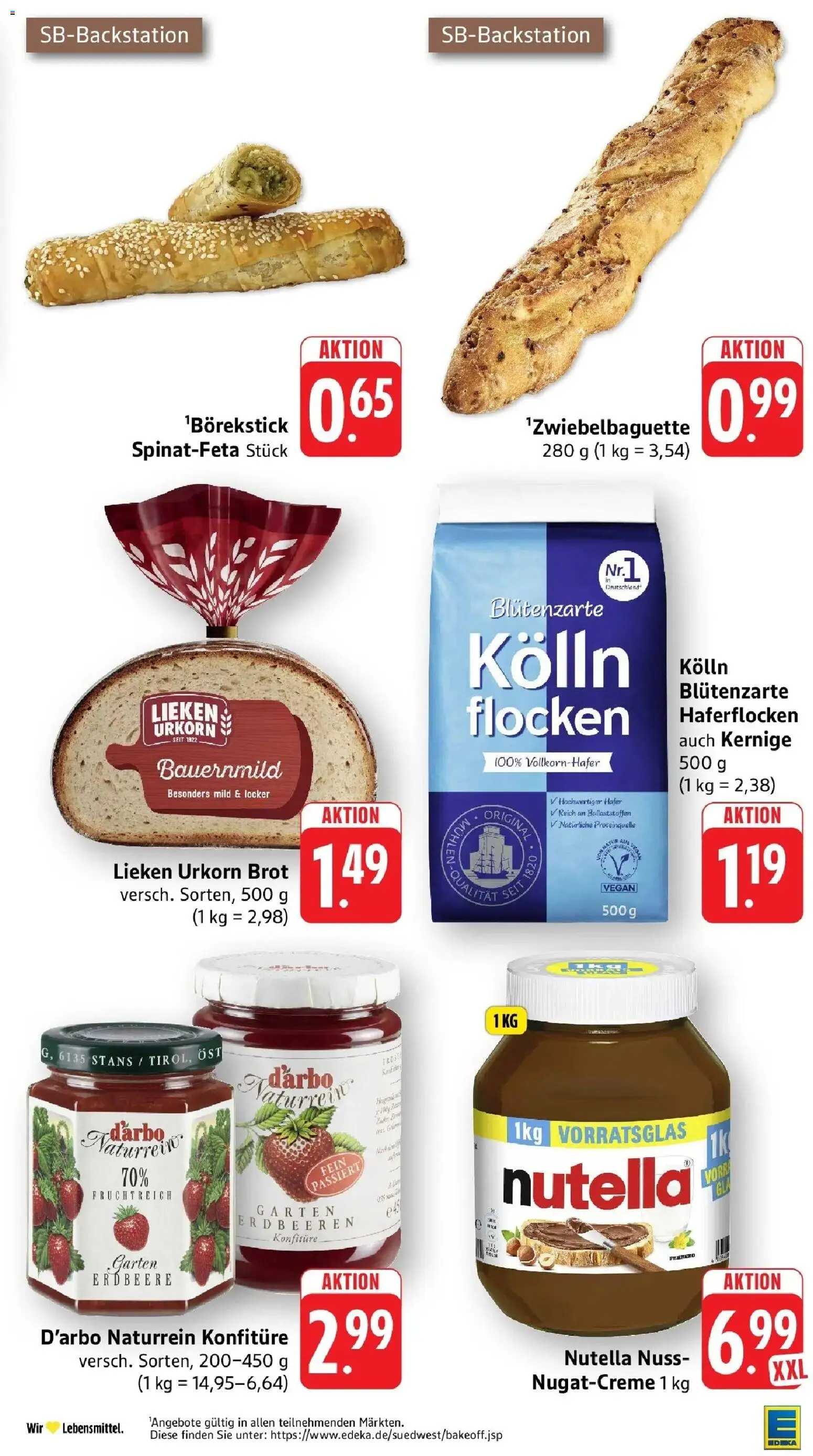 Edeka Prospekt Trier – gültig ab 08.06.2026 | Seite: 27 | Produkte: Kolln, Nutella, Brot, Flocken